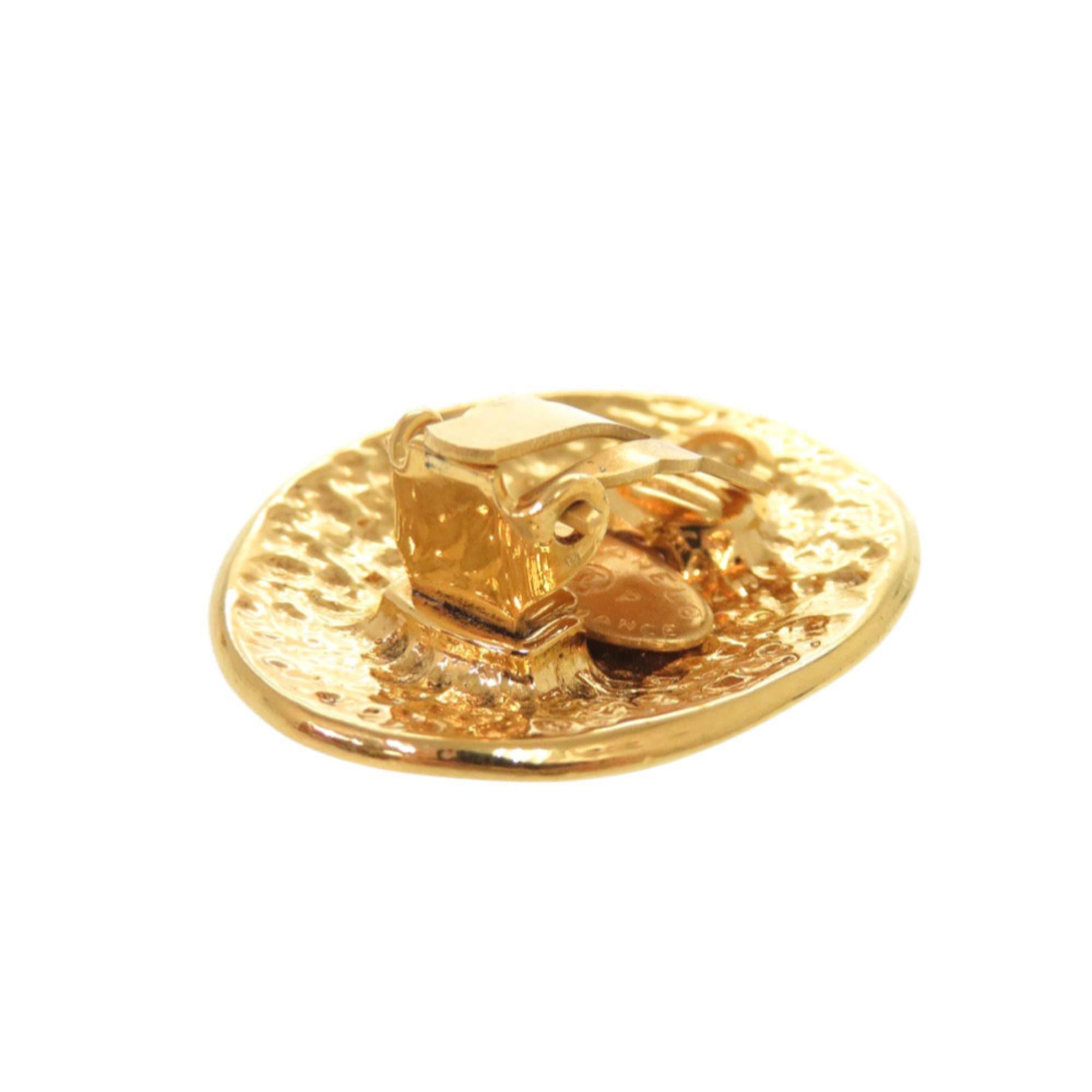 CC Logo Clip-On Earrings Gold-Tone Metal Gold-Tone Metal