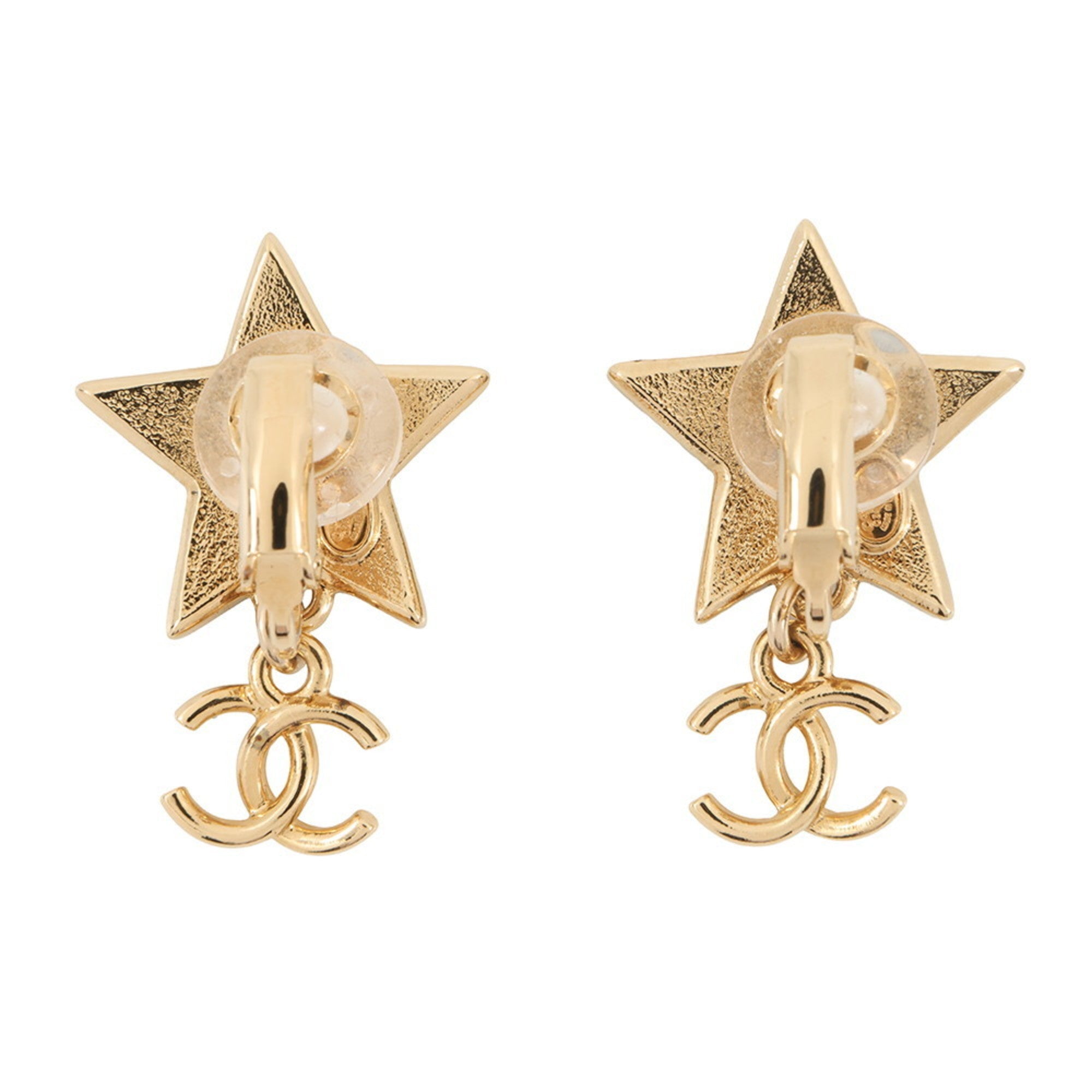 CC Logo Star Clip-On Earrings Metal