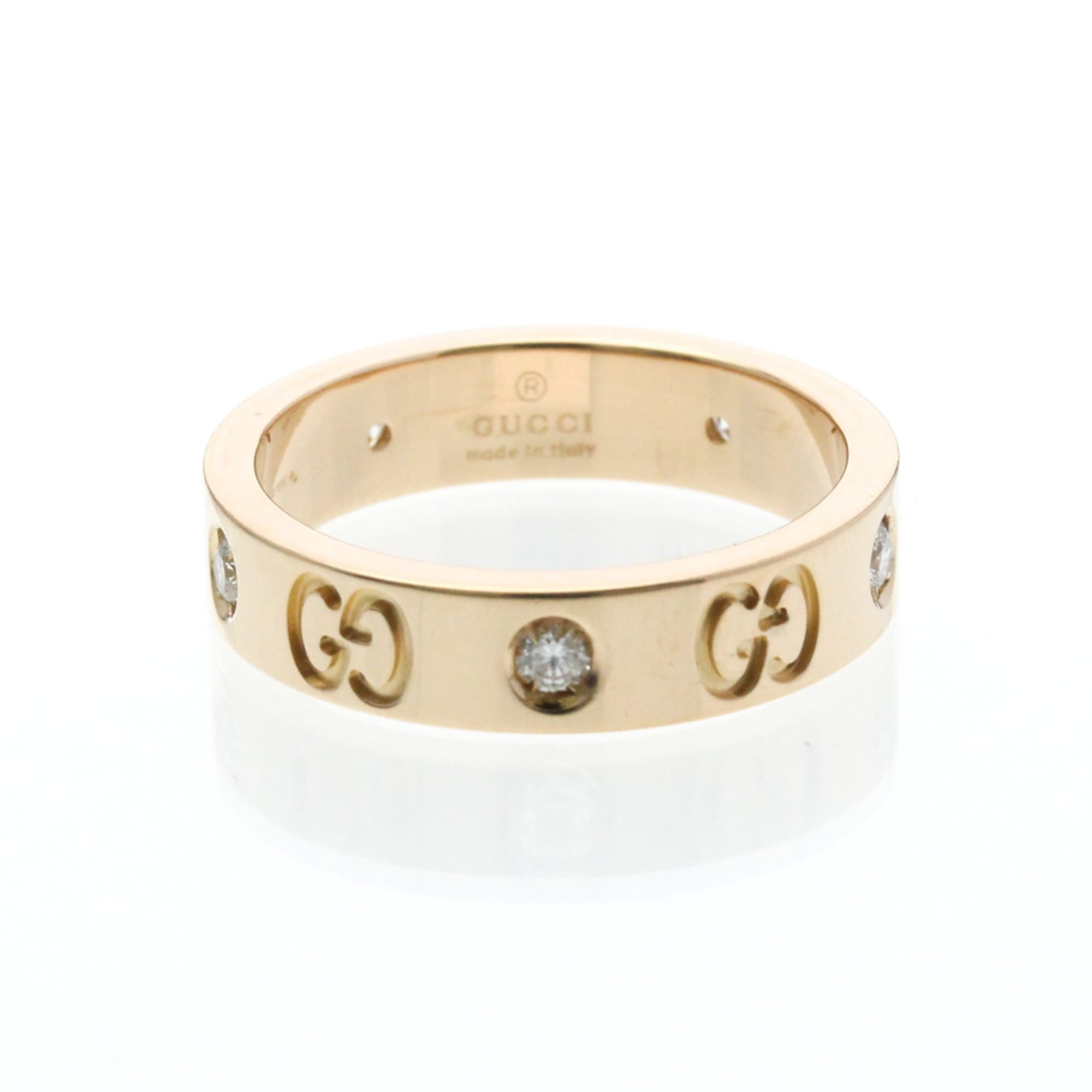 Band Ring 18K Rose Gold and Diamond