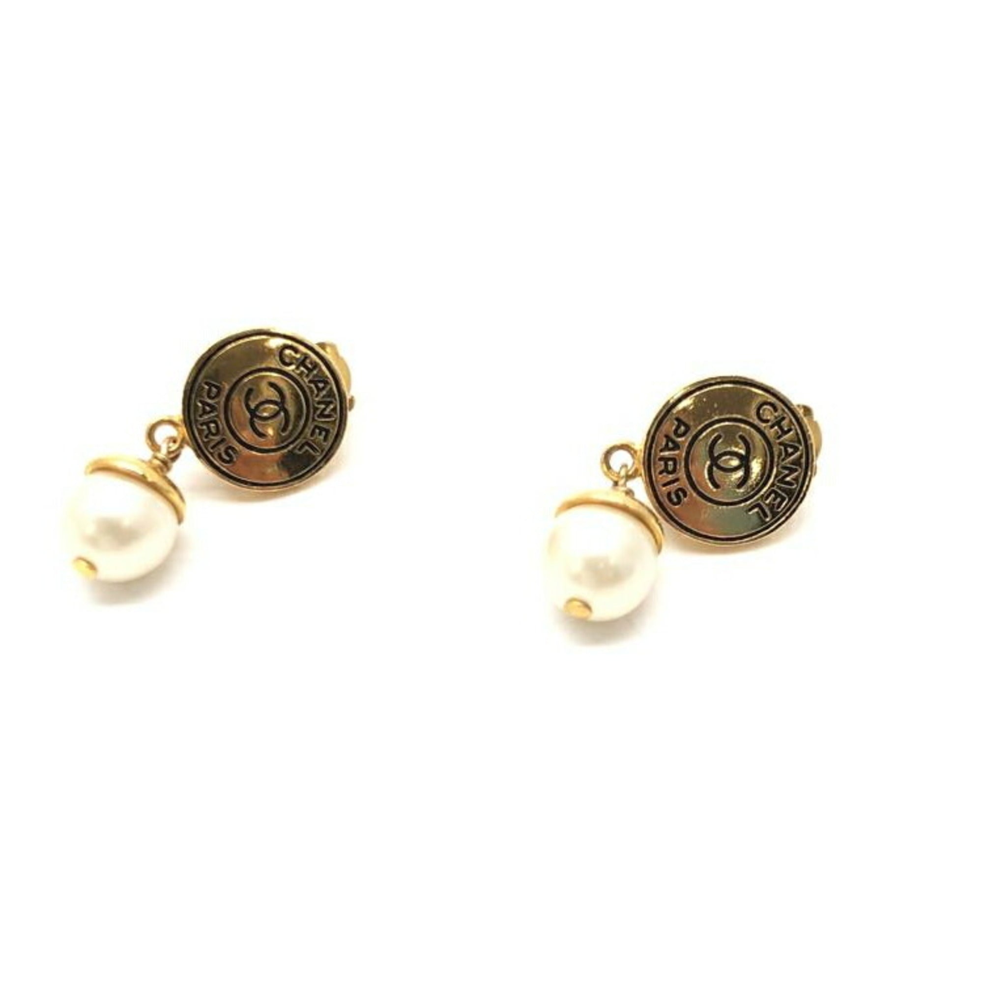 CC Logo Clip-On Earrings Metal