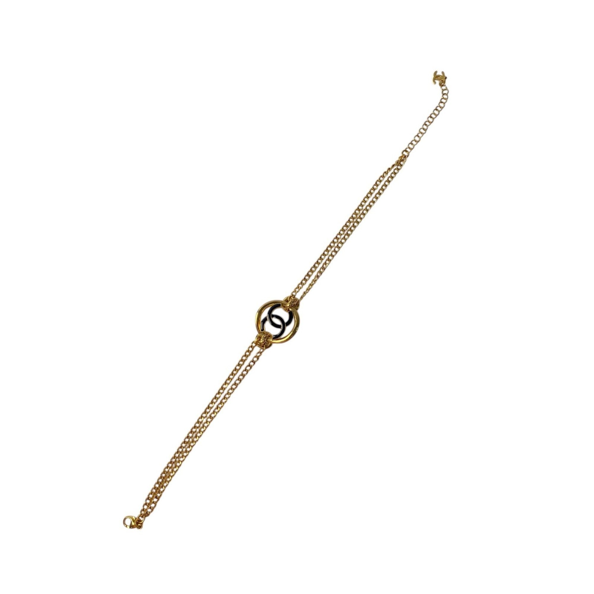 CC Logo Necklace Gold-Tone Metal