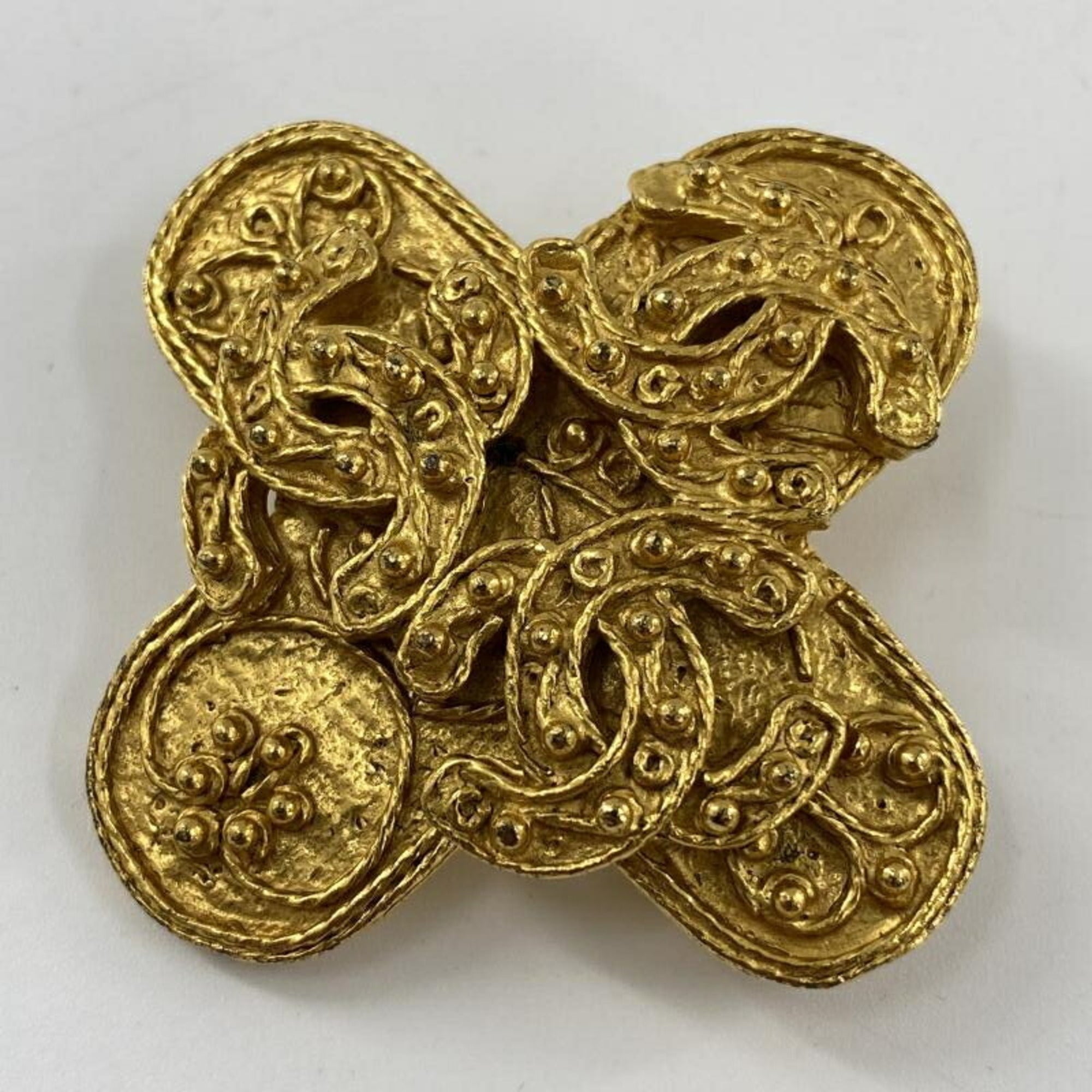 CC Logo Brooch Metal