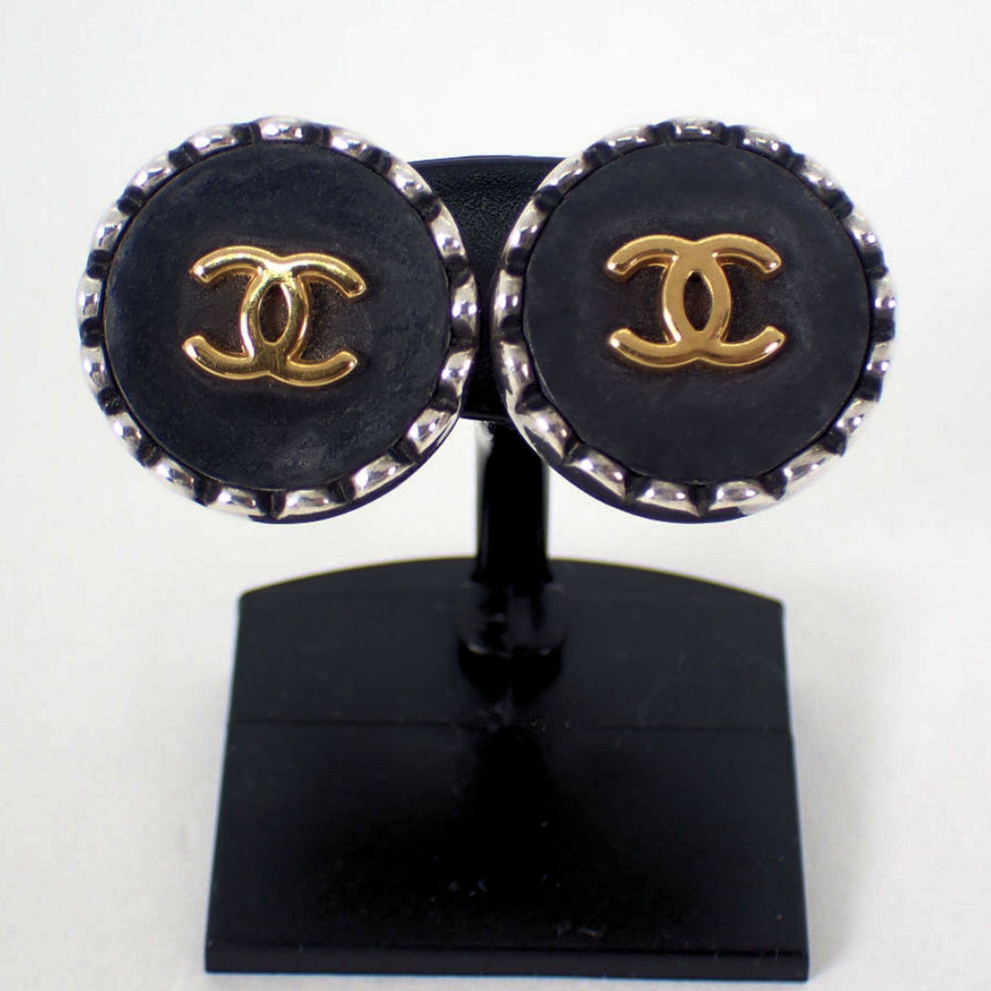 CC Logo Clip-On Earrings Metal