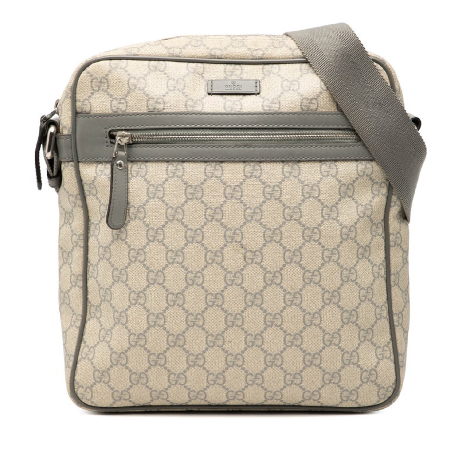 Front Zip Messenger GG Coated Canvas Medium