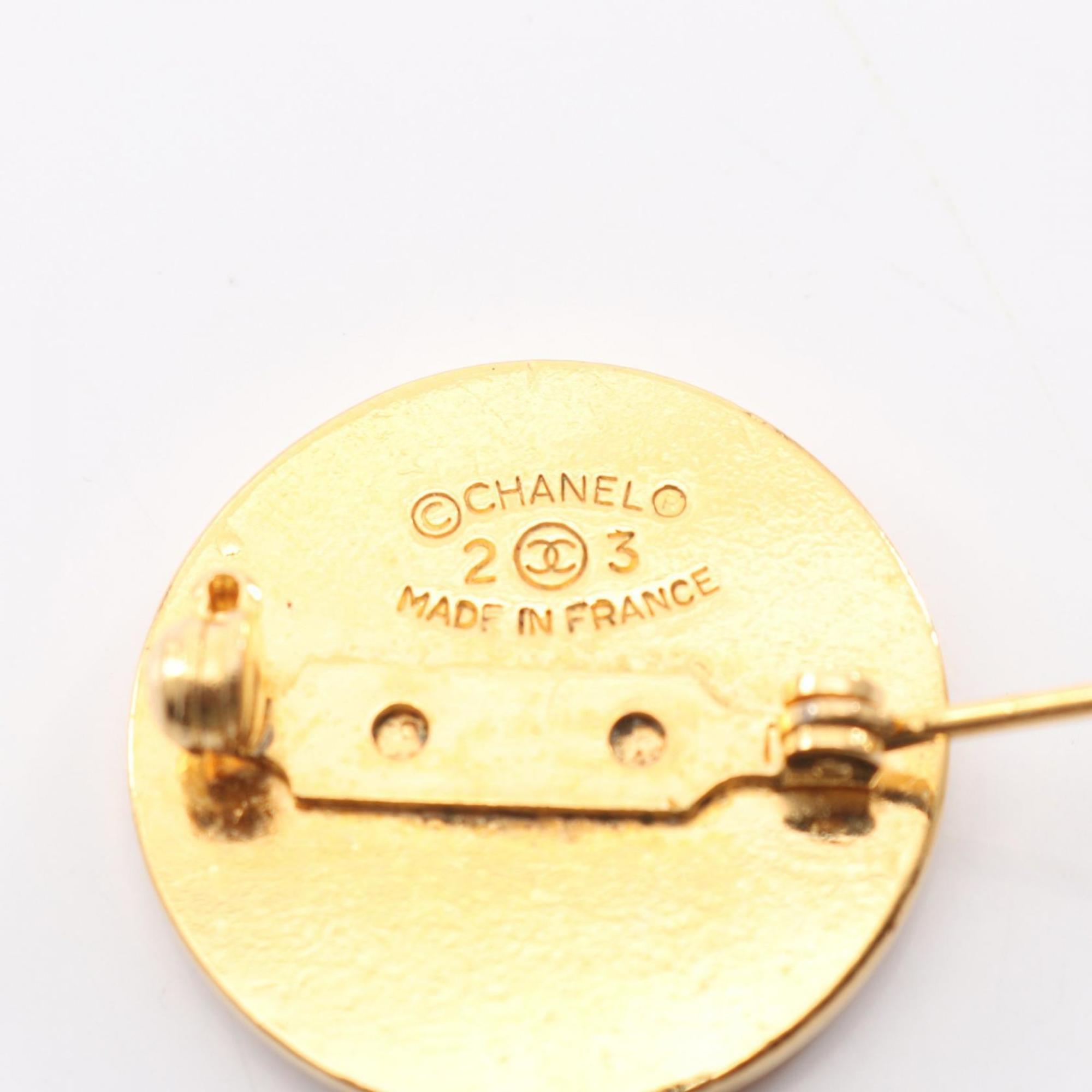 CC Logo Brooch Metal