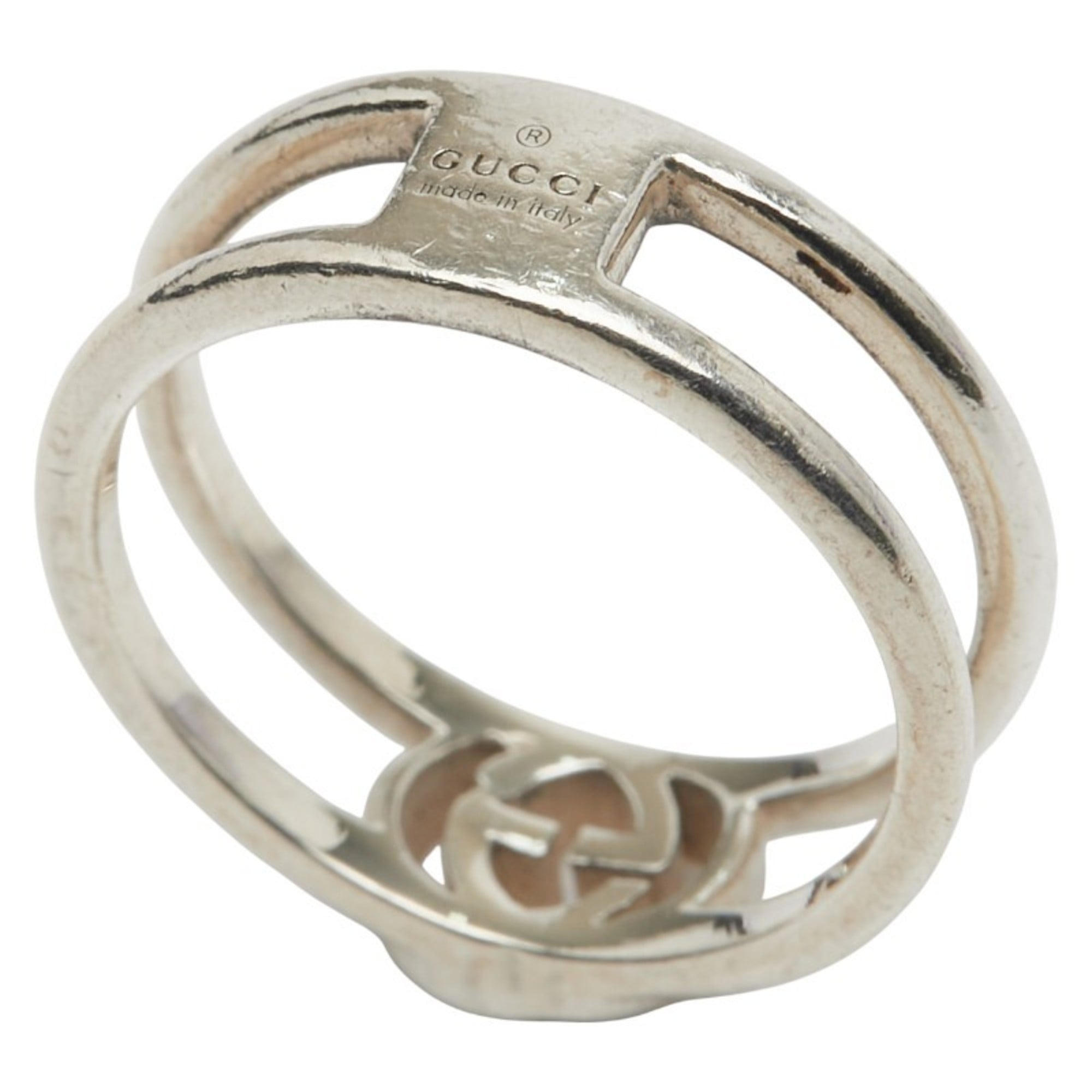 Interlocking G Ring Sterling Silver