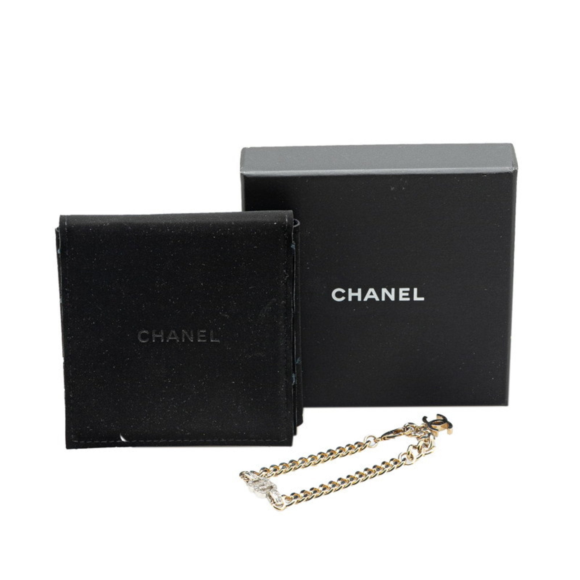 CC Logo Chain Bracelet Silver-Tone Metal