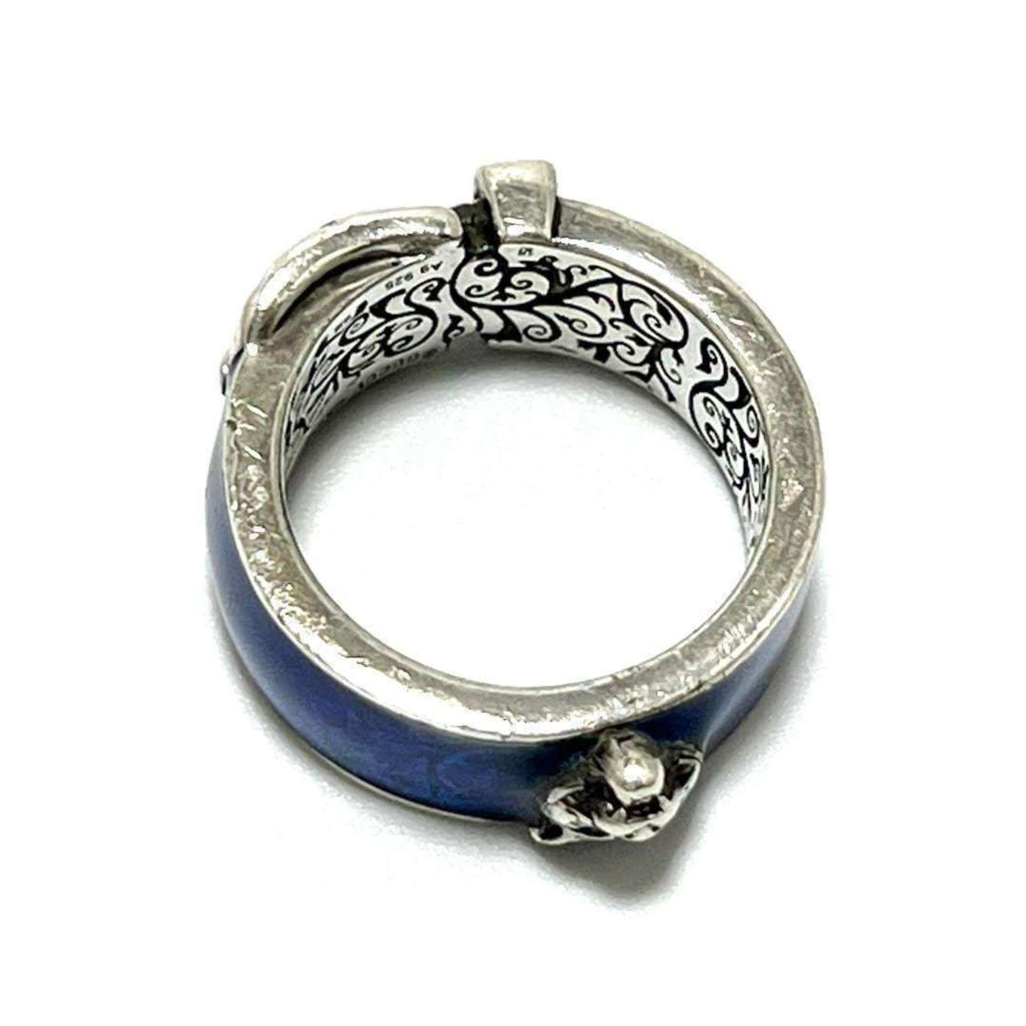 Tiger Head Garden Ring Enamel and Sterling Silver