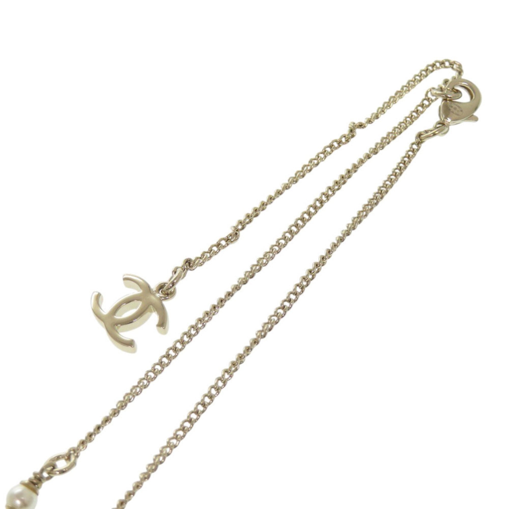 Pendant Necklace Metal and Rhinestone