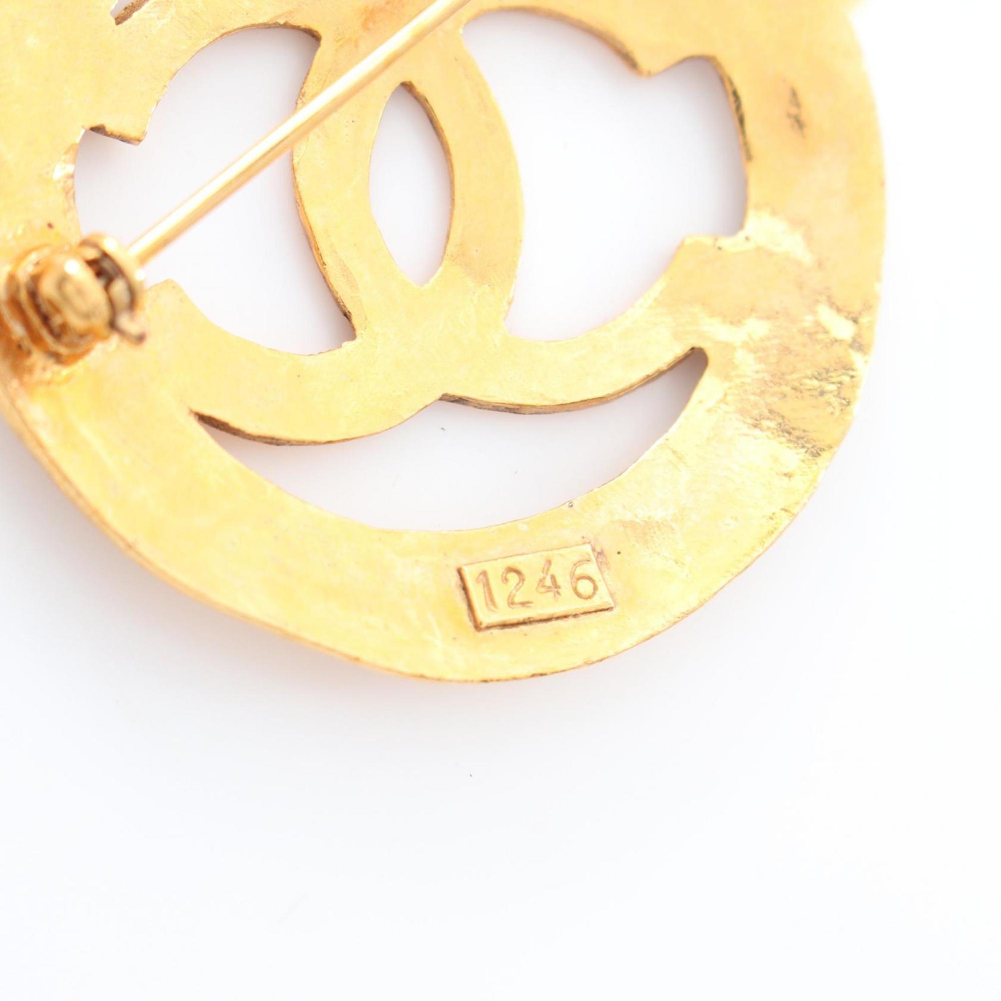 CC Logo Brooch Metal