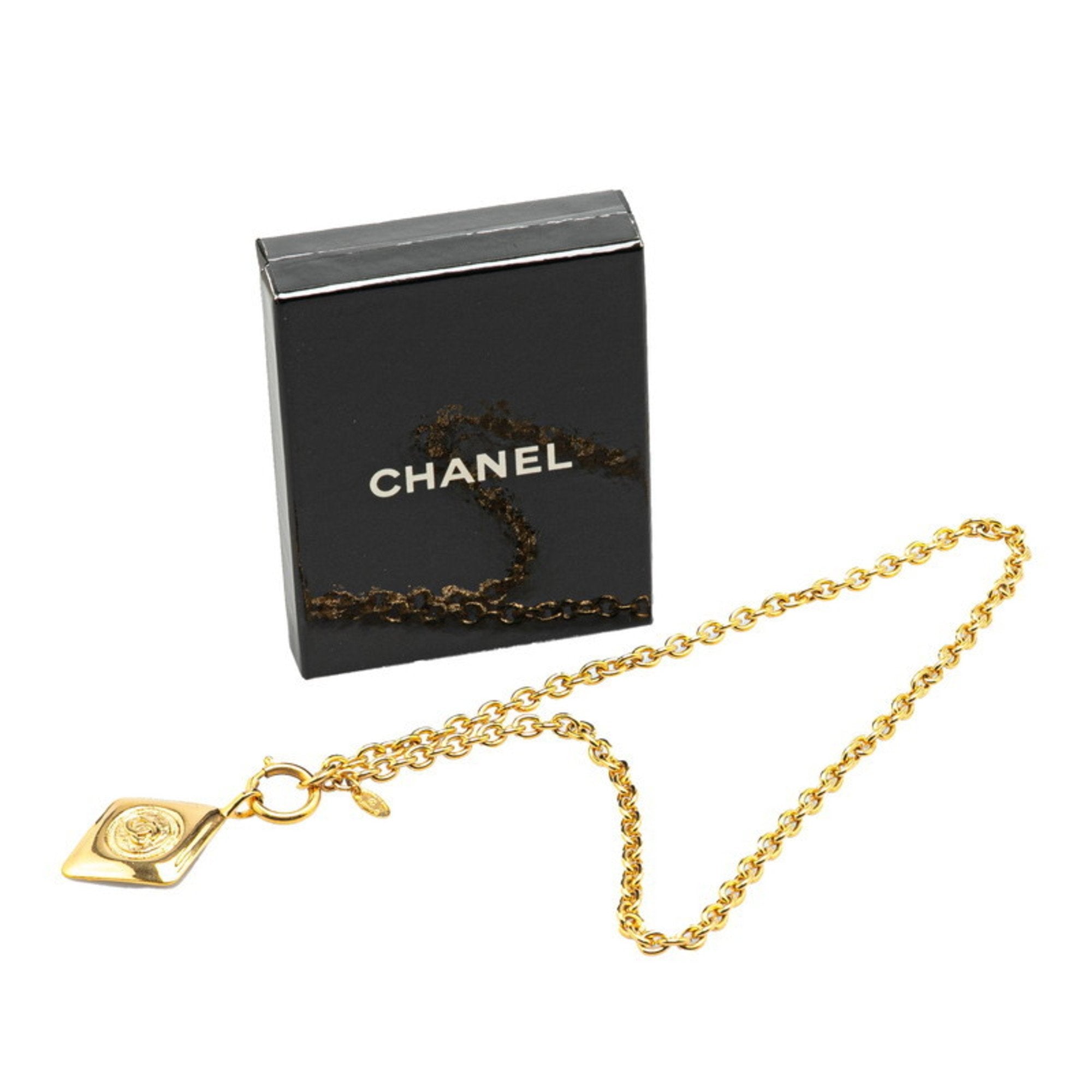 CC Logo Pendant Necklace Metal