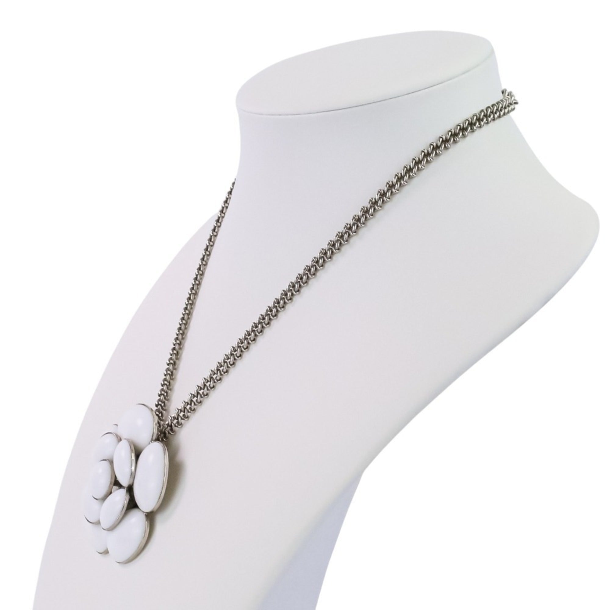CC Logo Pendant Necklace Sterling Silver