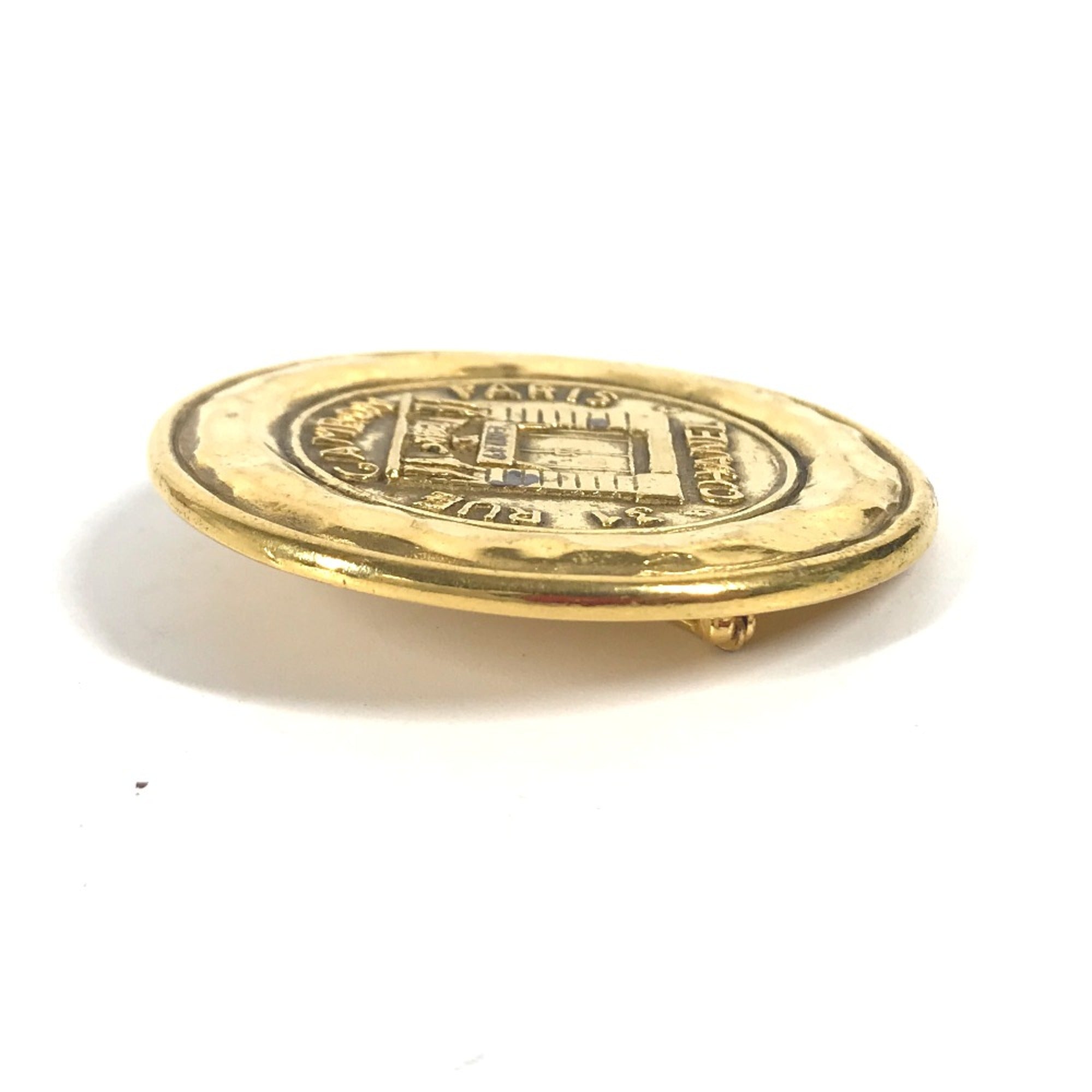 Vintage Brooch Metal Gold