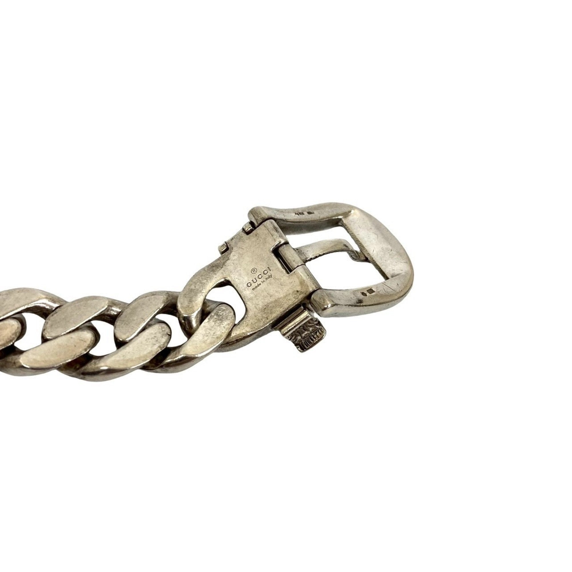 Arabesque Cat Head Curb Chain Pendant Necklace Sterling Silver