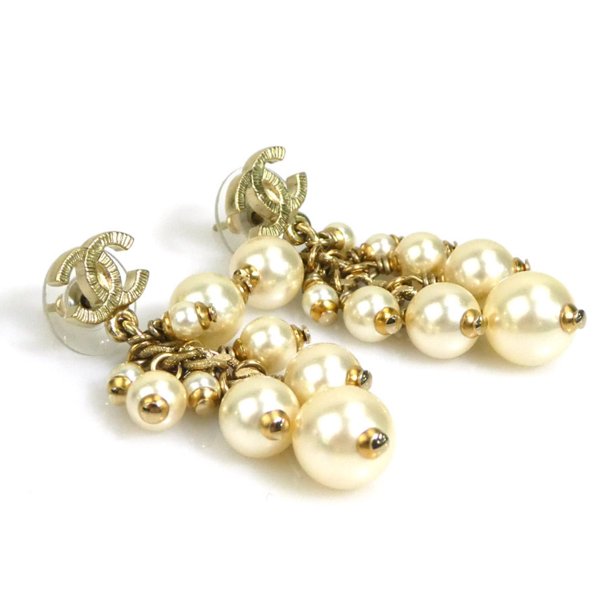 CC Logo Earrings Gold-Tone Metal Gold-Tone Metal