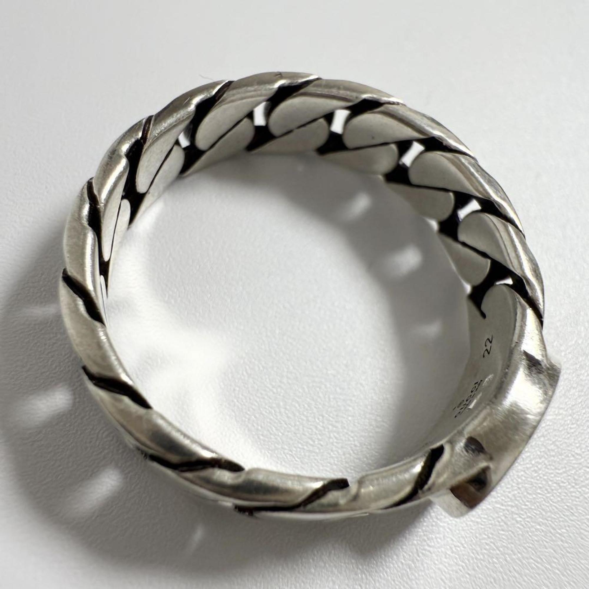 Interlocking G Band Ring Sterling Silver