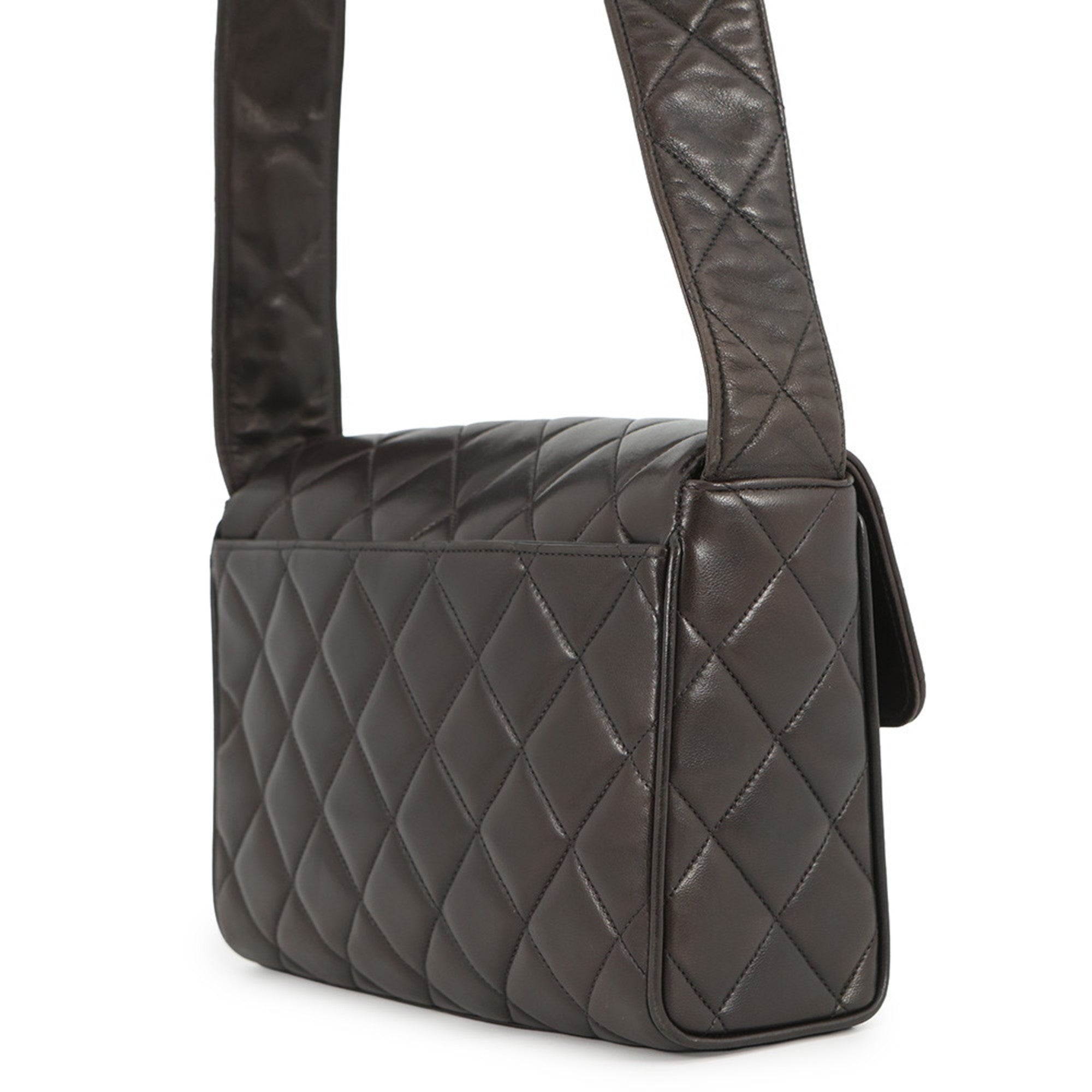 Vintage Covered CC Flap Bag Quilted Lambskin Medium