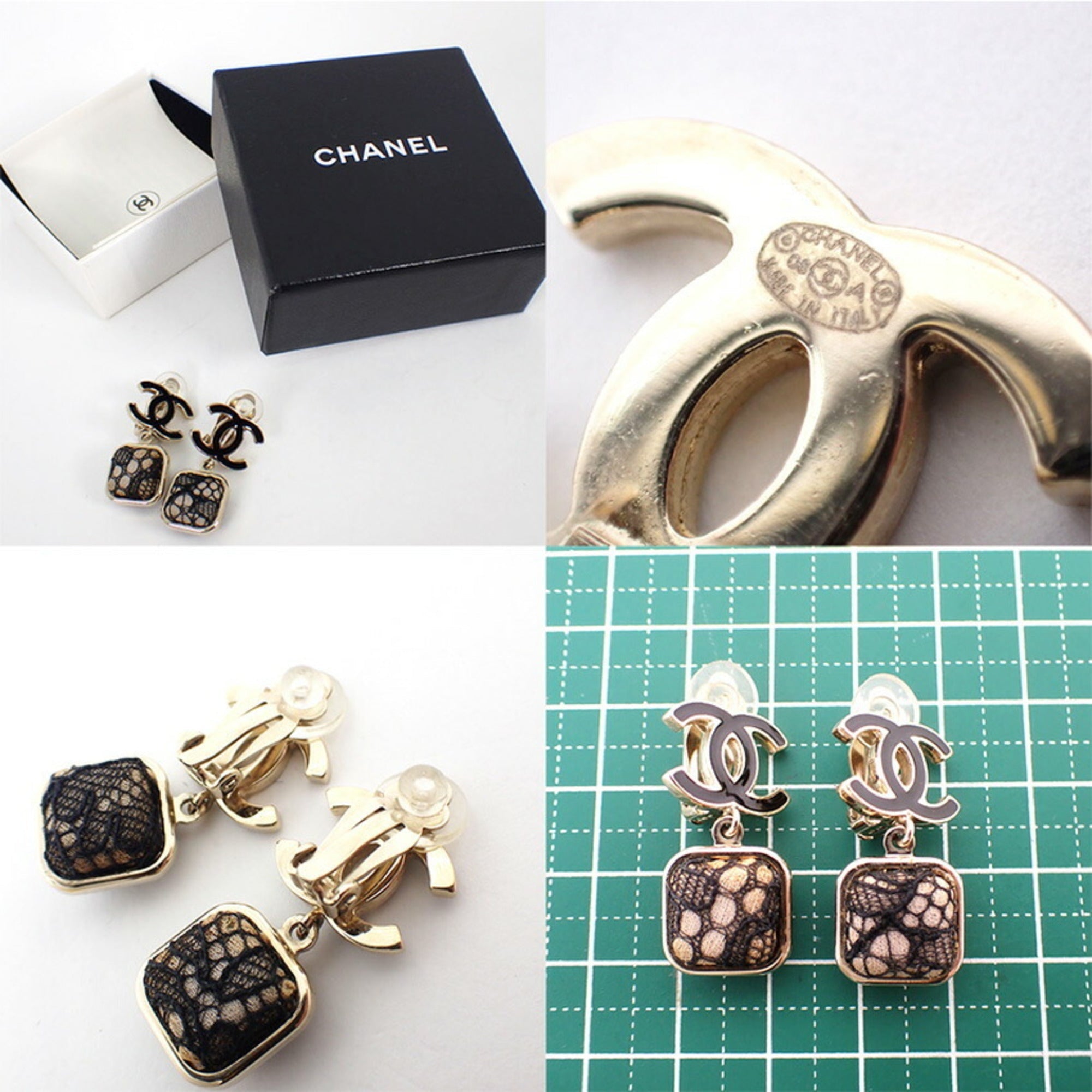CC Logo Clip-On Earrings Metal
