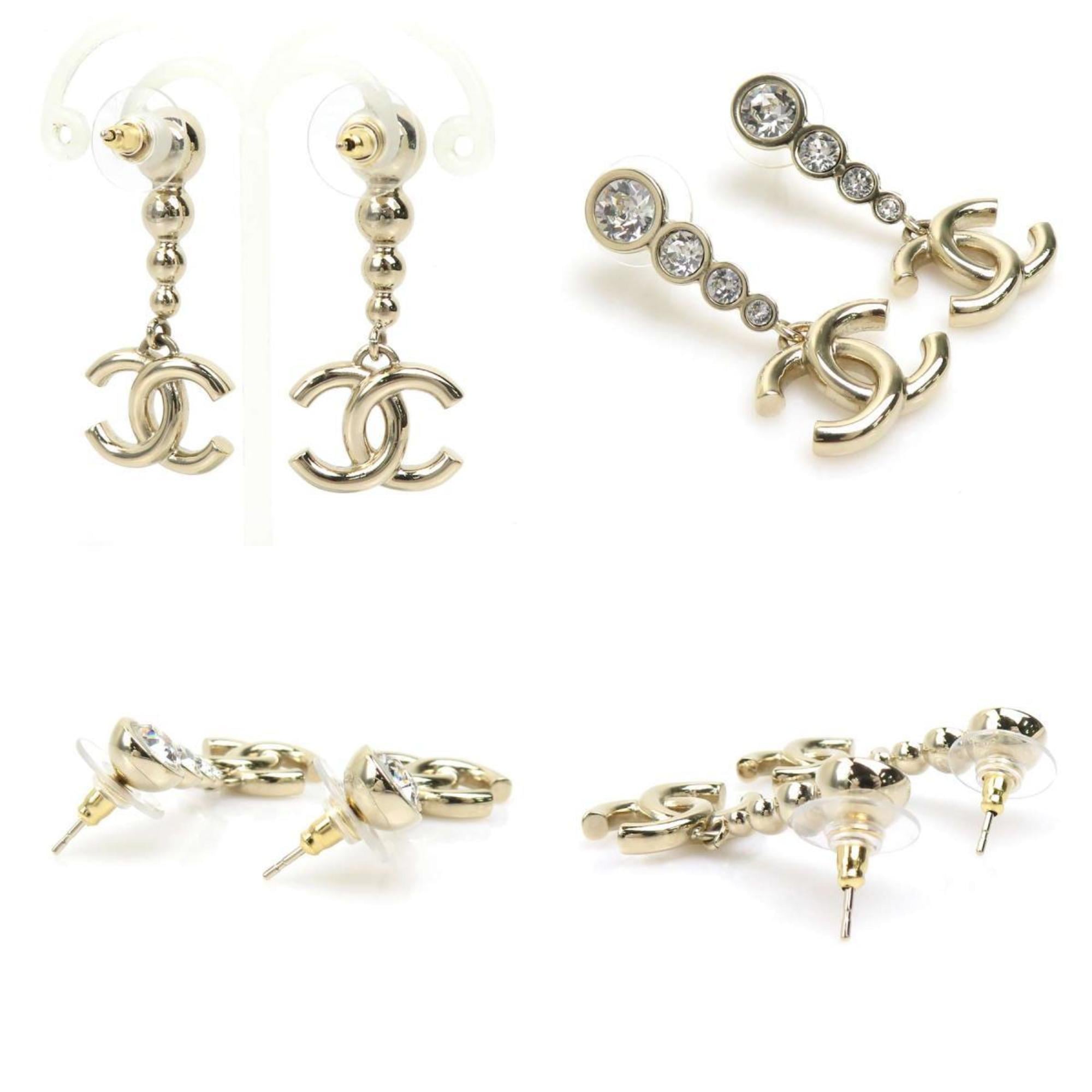 CC Logo Earrings Gold-Tone Metal