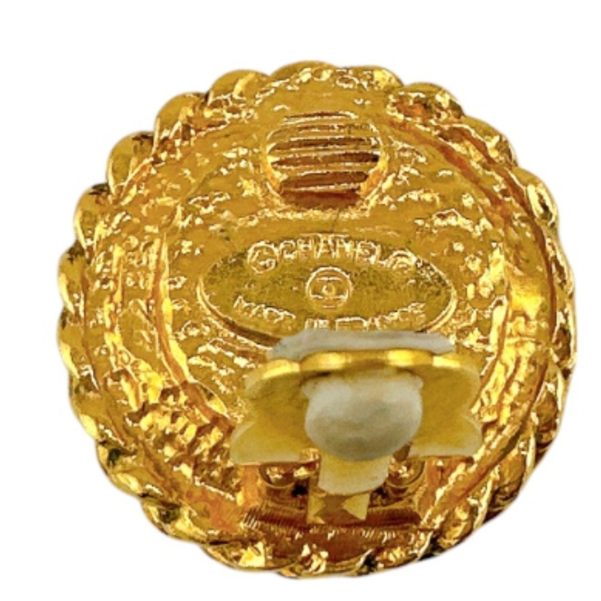 Clip-On Earrings Pearl Clip-On Gold-Tone Metal