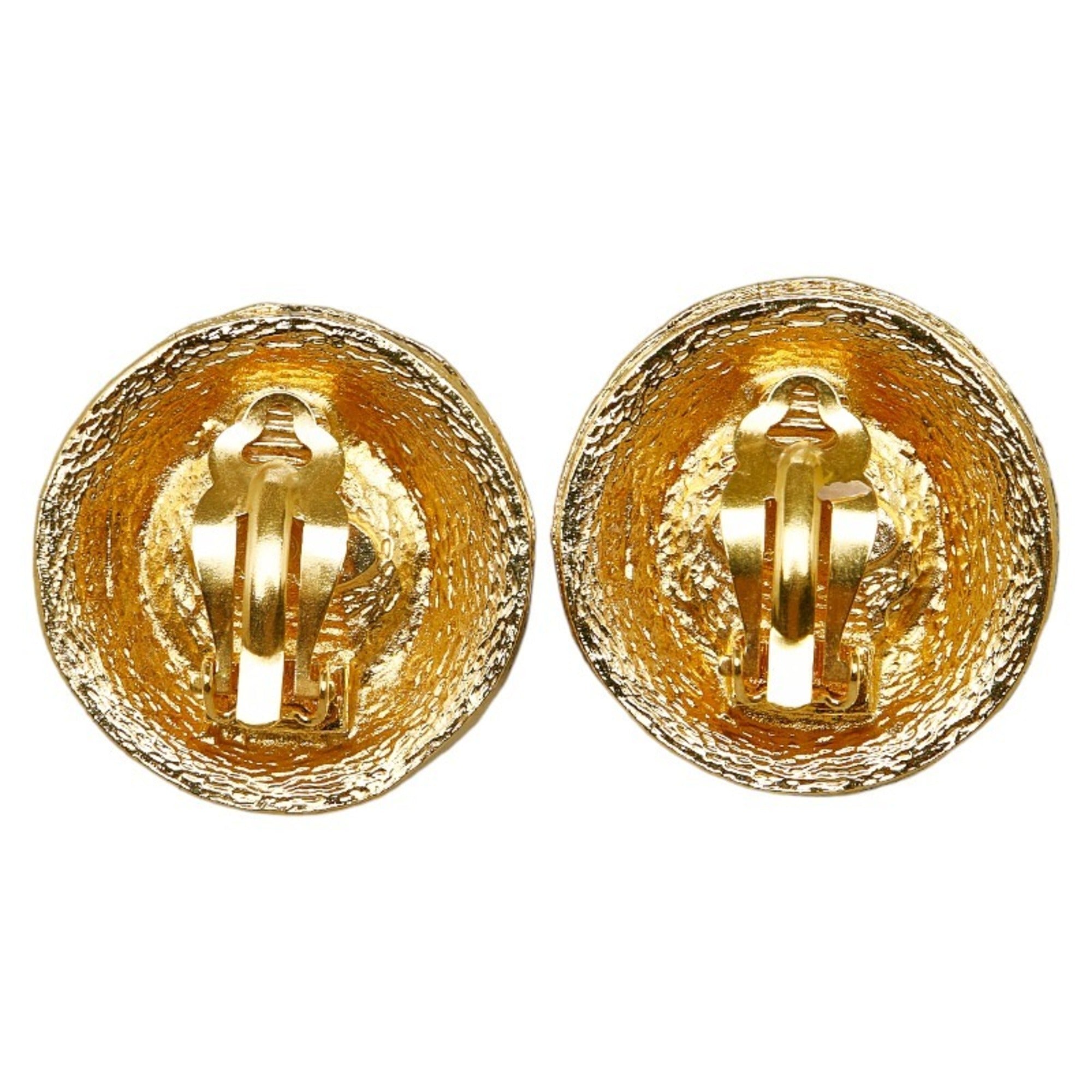 Clip-On Earrings Pearl Clip-On Gold-Tone Metal