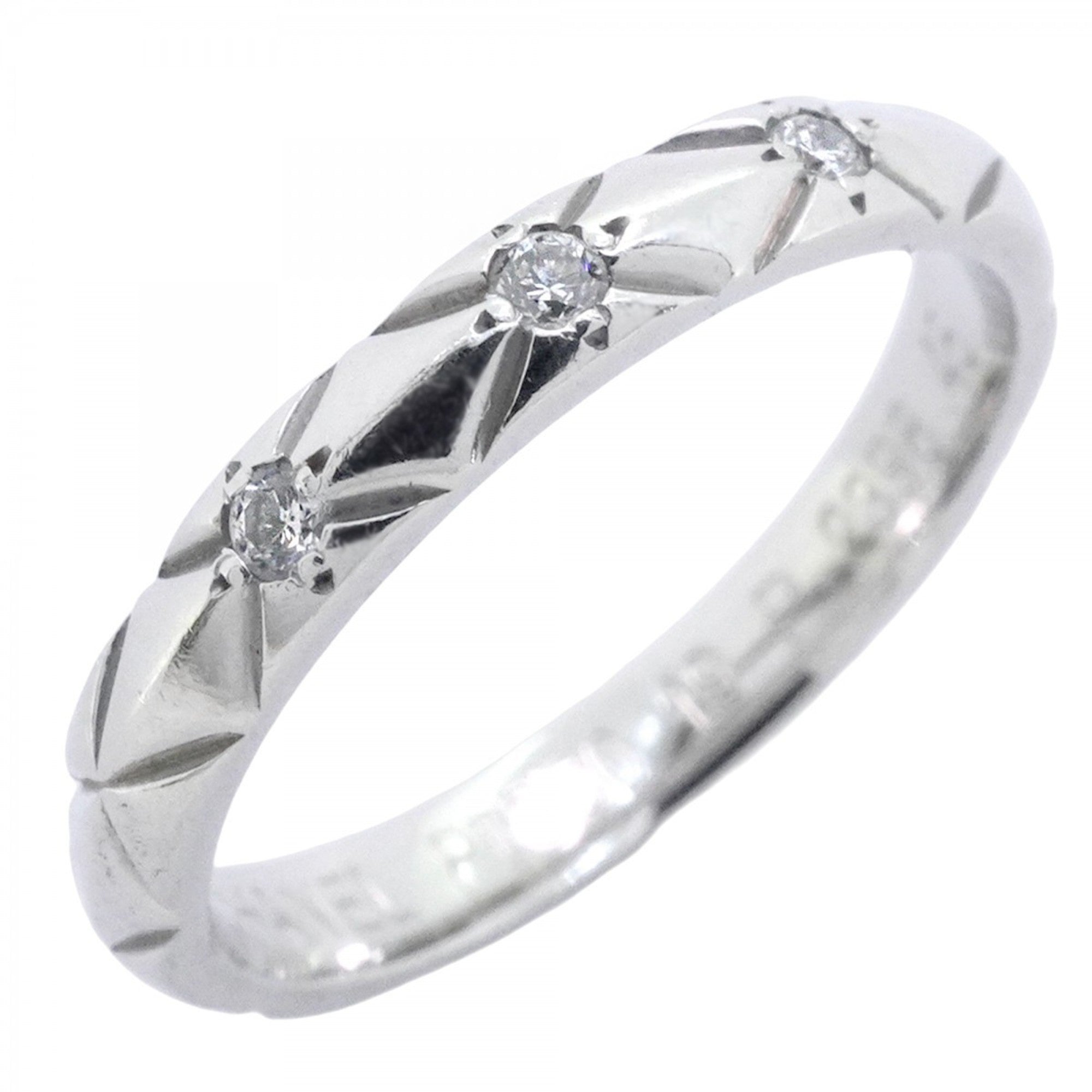 Matelasse Ring Platinum with Diamond