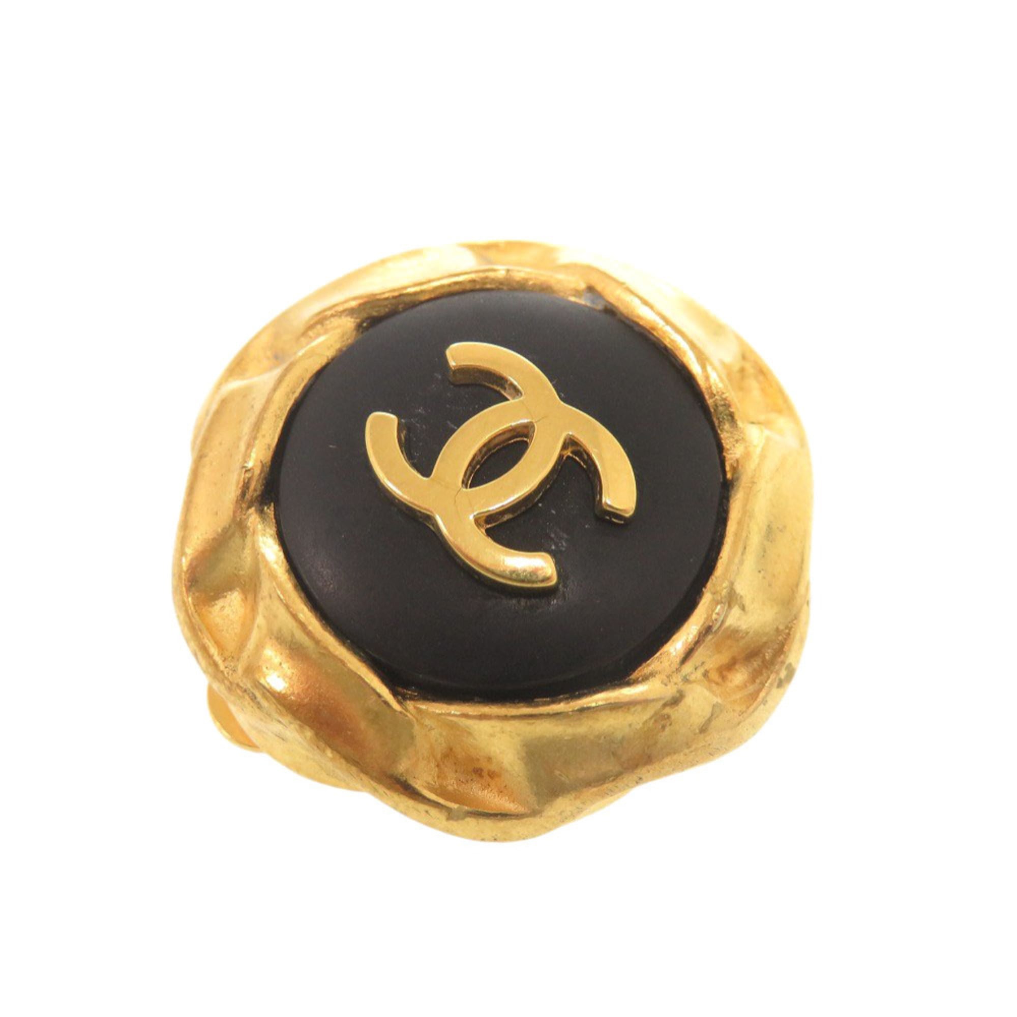 CC Logo Clip-On Earrings Gold-Tone Metal Gold-Tone Metal