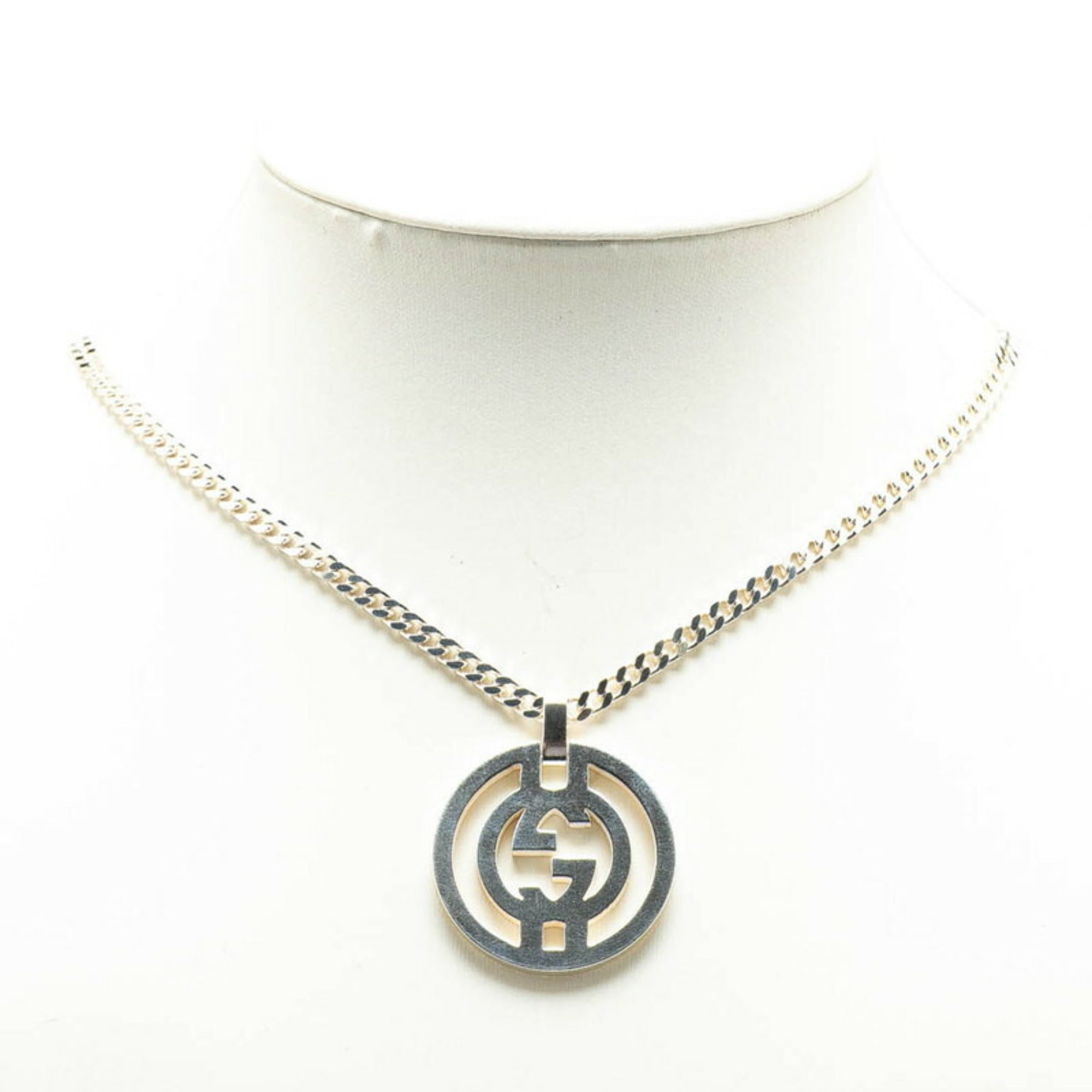 Interlocking G Pendant Necklace Sterling Silver