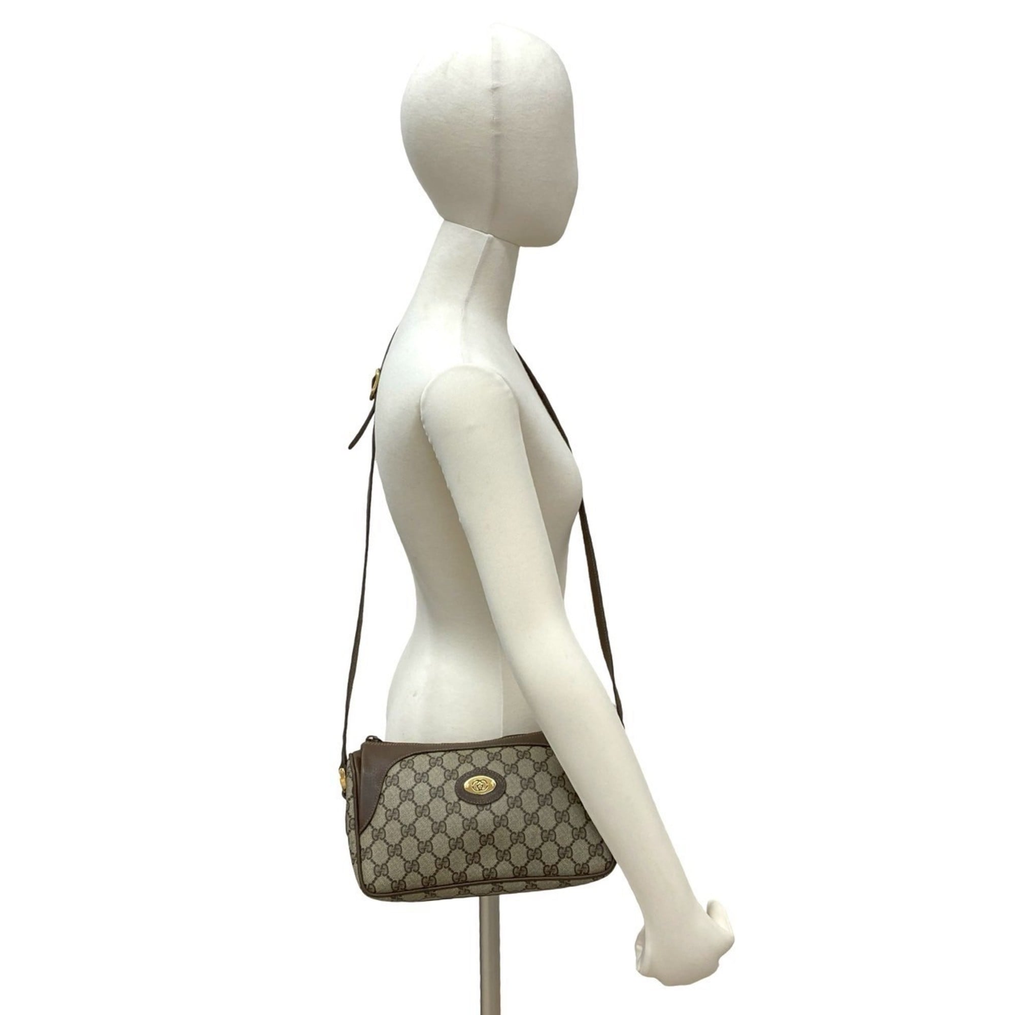Interlocking G Patch Wristlet Messenger Bag GG Coated Canvas Small