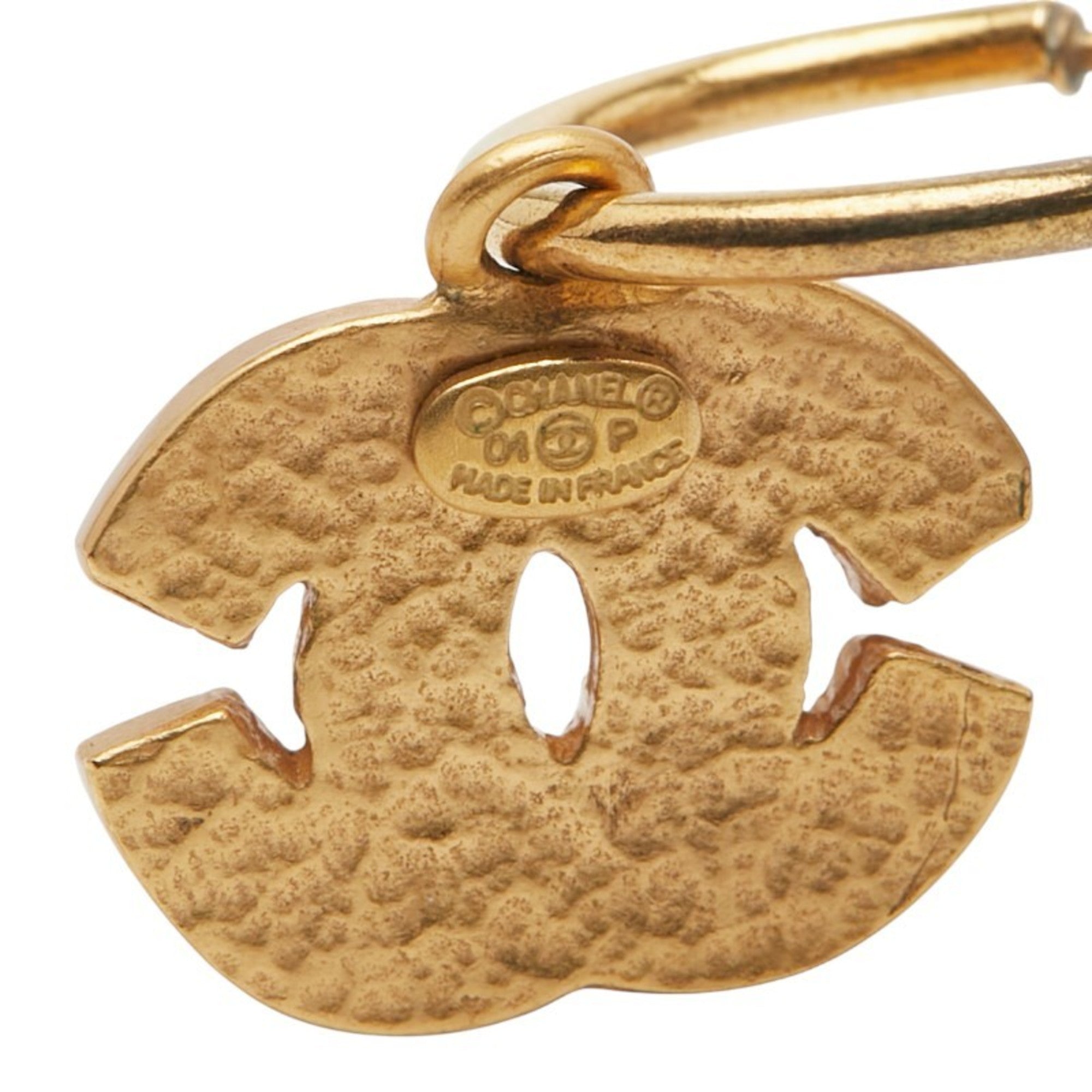 CC Logo Single Earring Metal Gold-Tone Metal