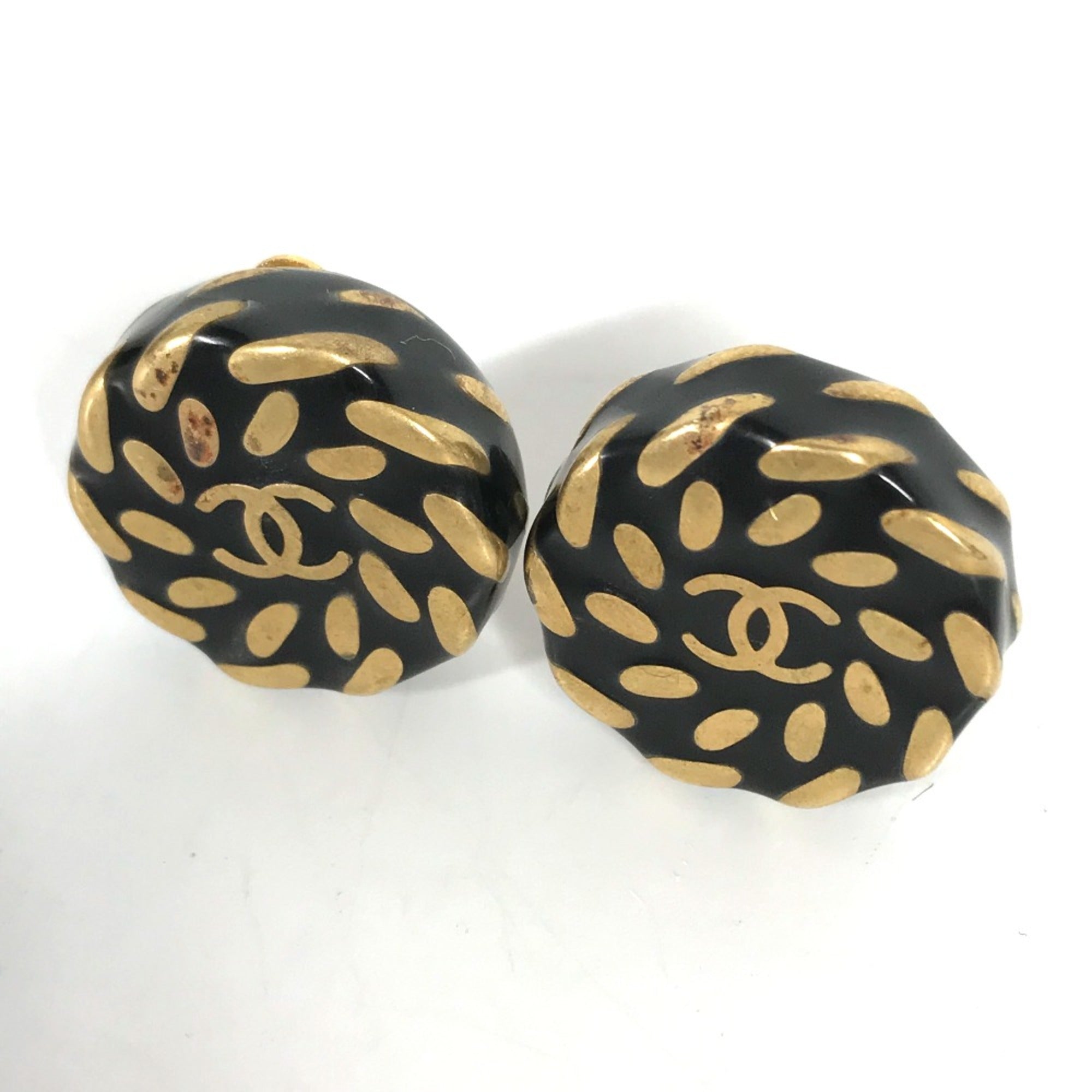 Vintage Earrings Gold-Tone Metal