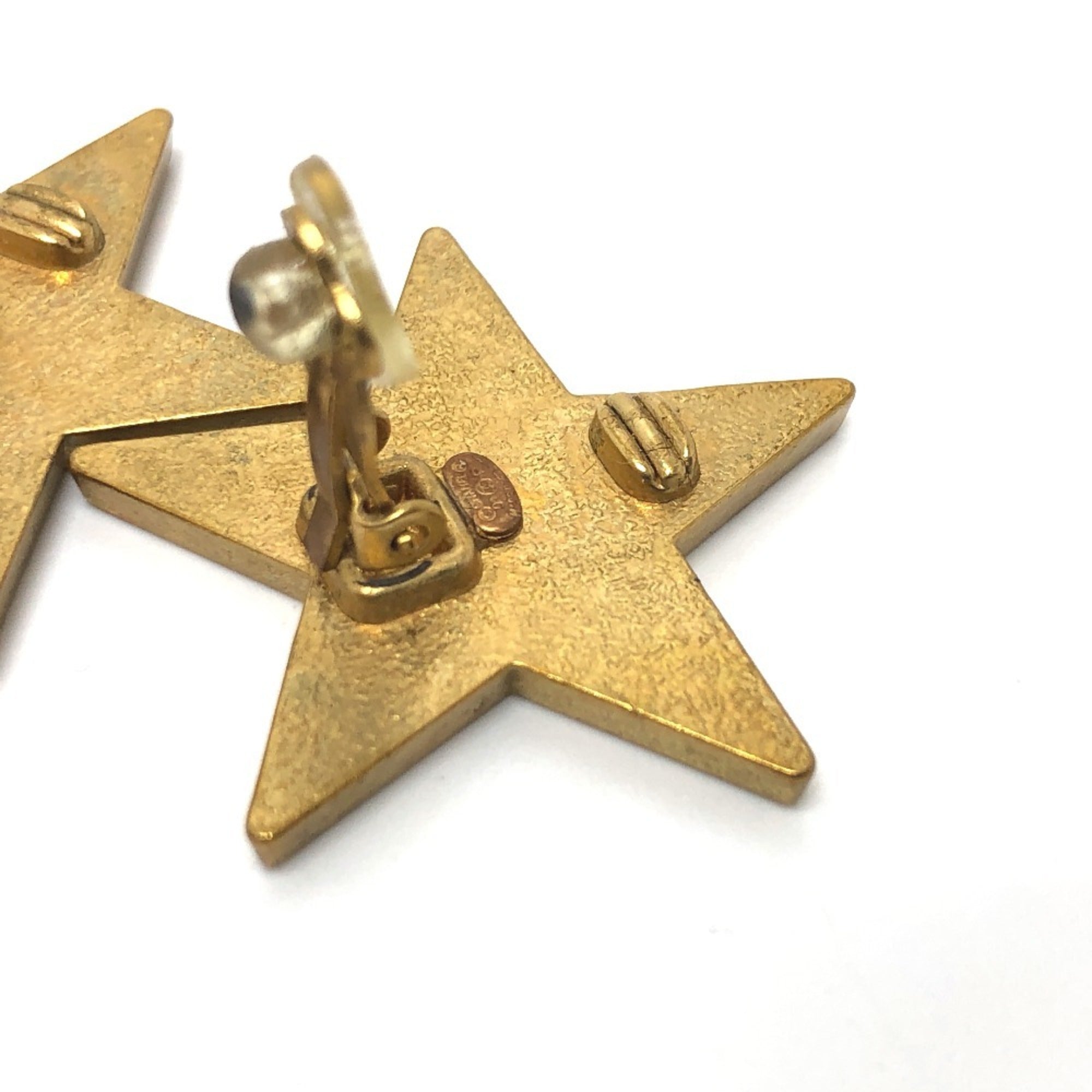 CC Logo Star Clip-On Earrings Metal