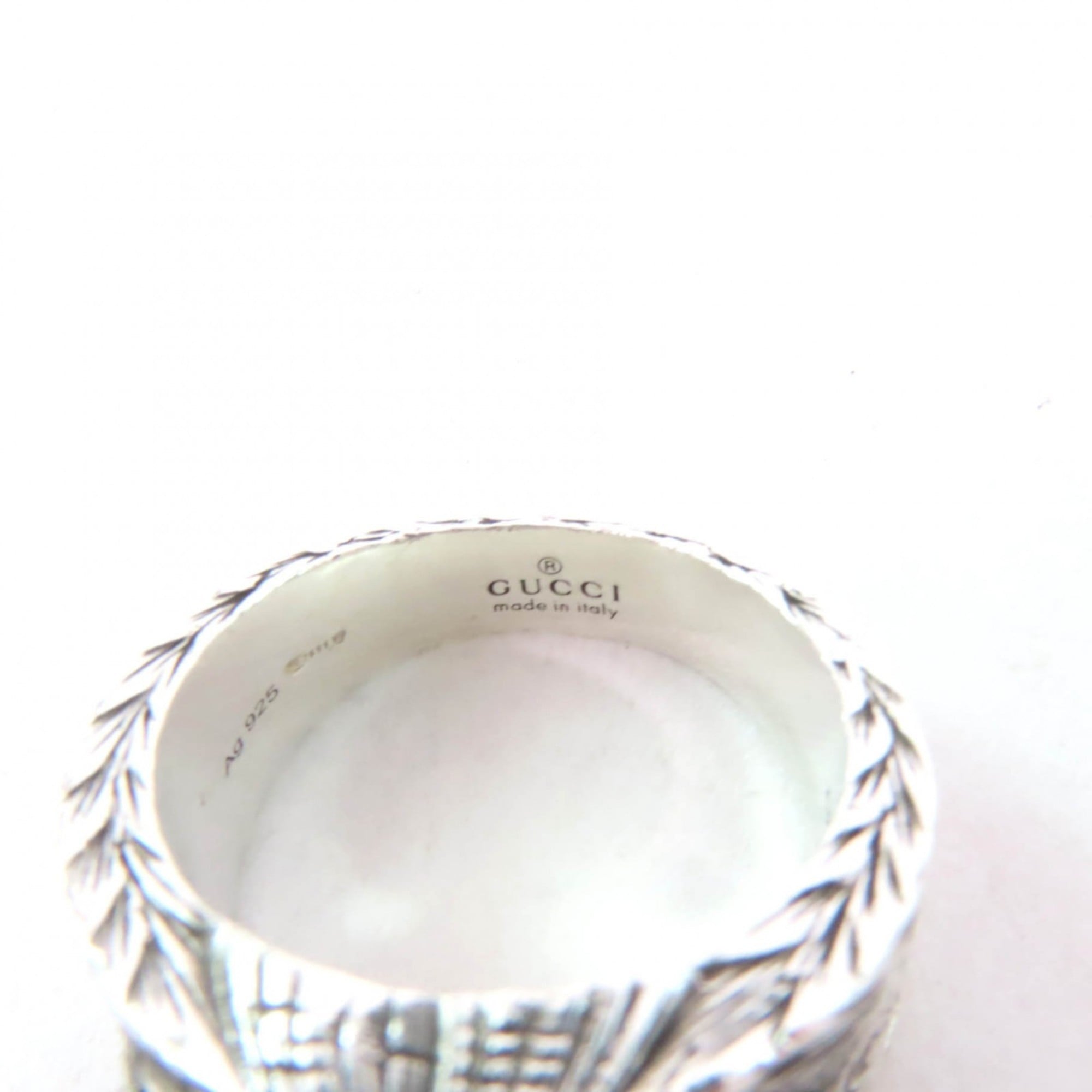 Interlocking G Arabesque Ring Sterling Silver