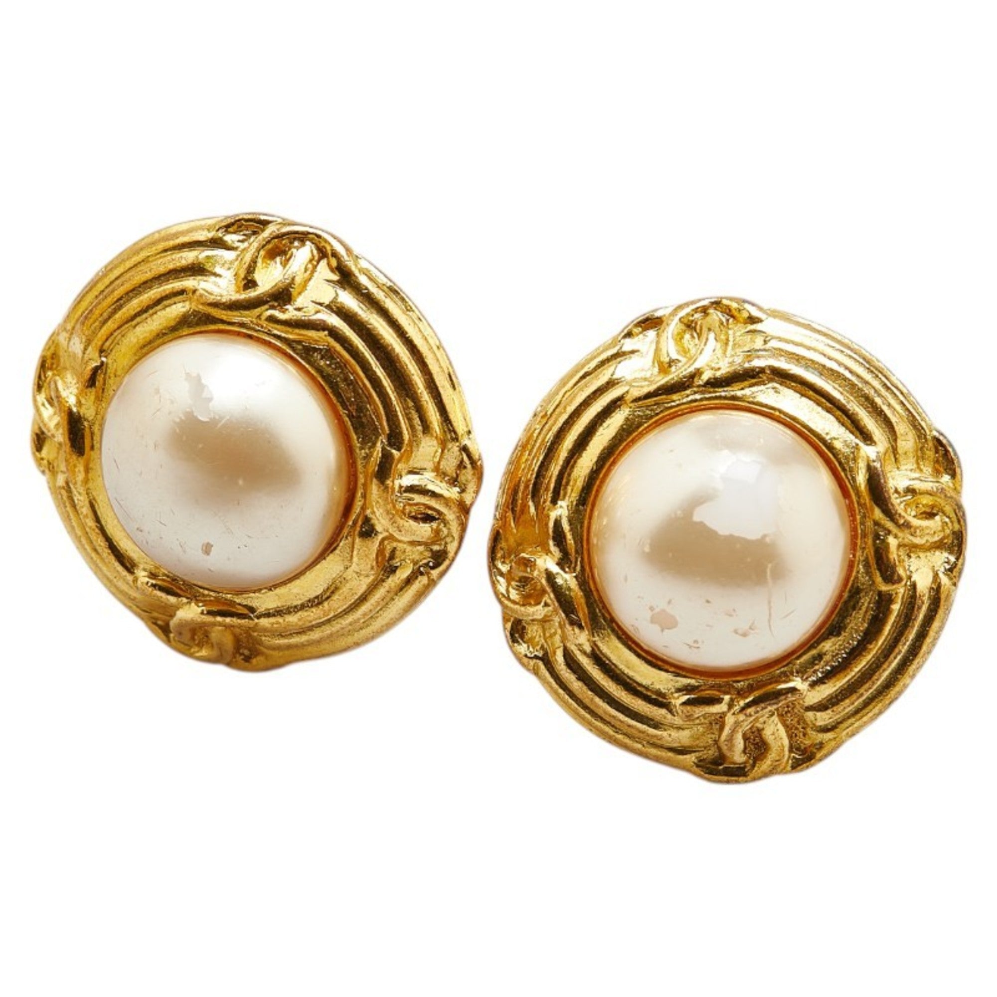 CC Logo Clip-On Earrings Metal