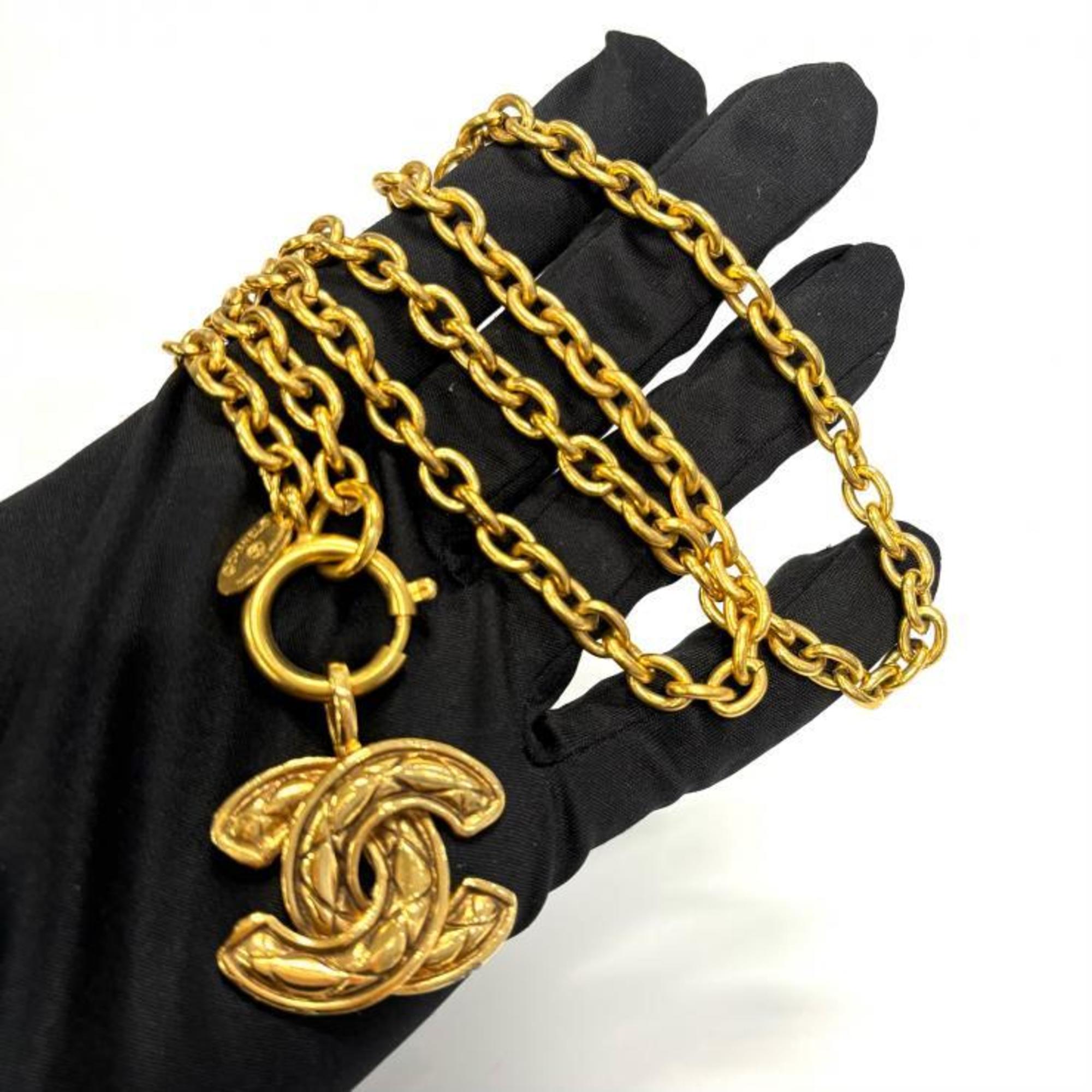 CC Logo Pendant Necklace Metal