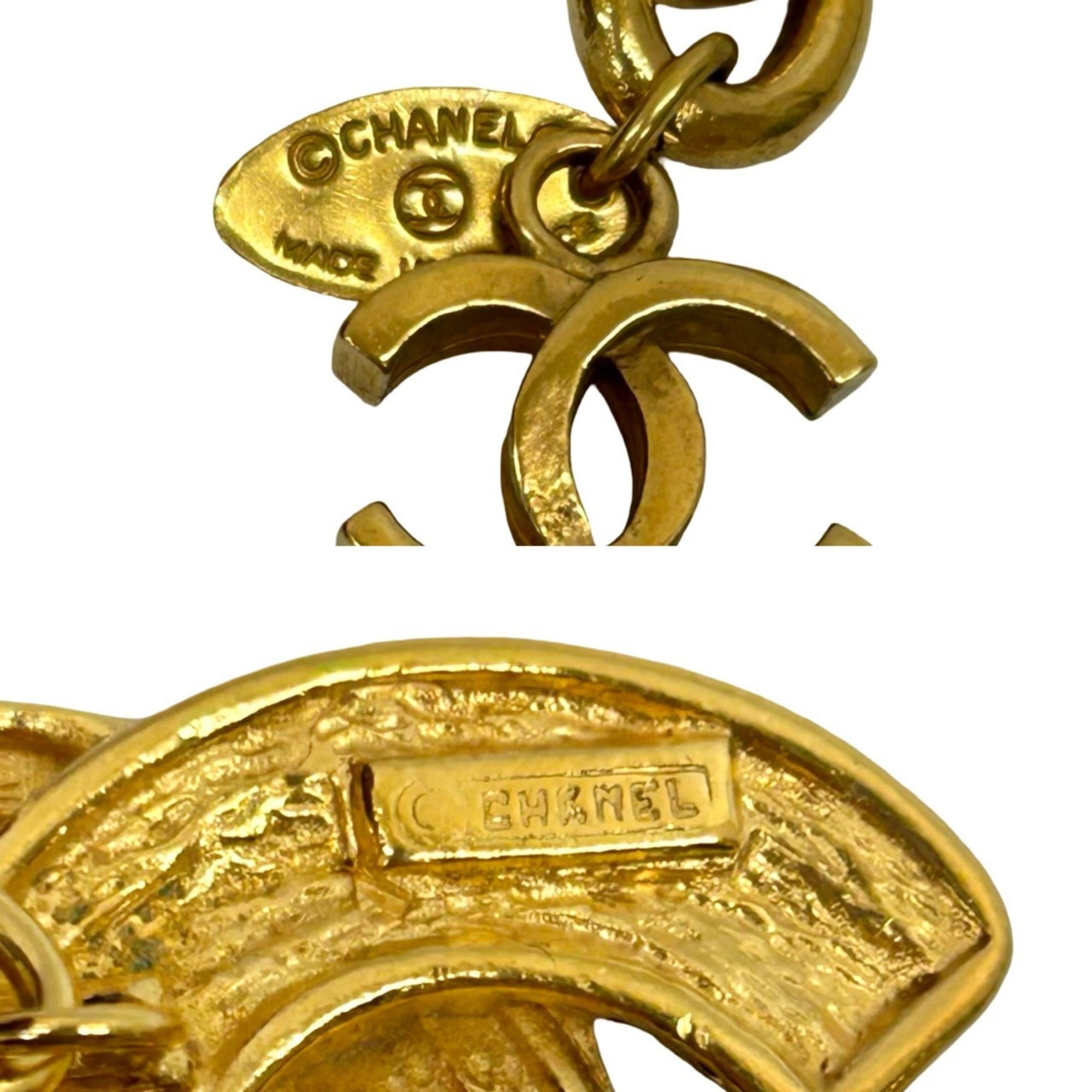 CC Logo Chain Pendant Necklace Metal
