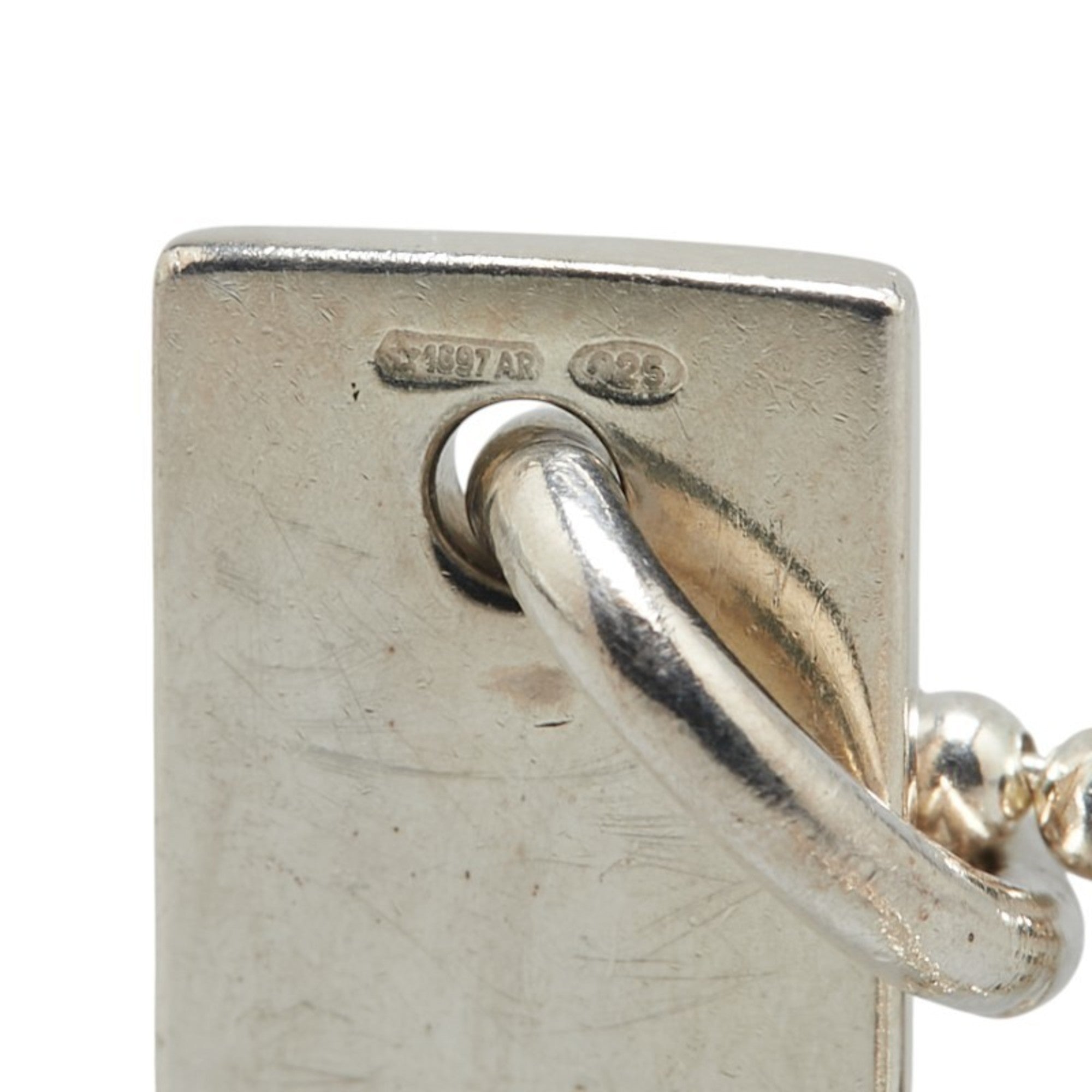 Ball Chain Plate Bracelet Sterling Silver