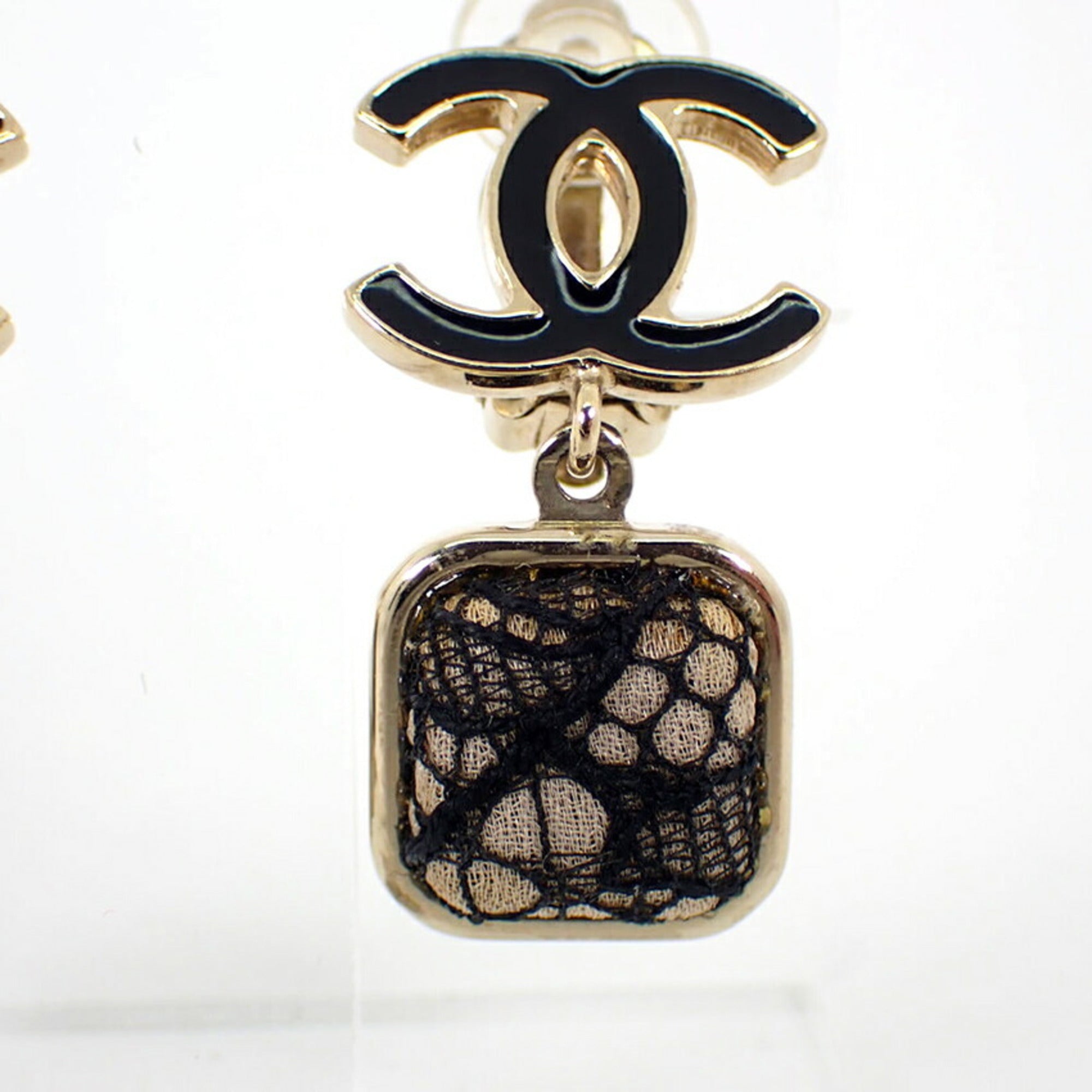 CC Logo Clip-On Earrings Metal