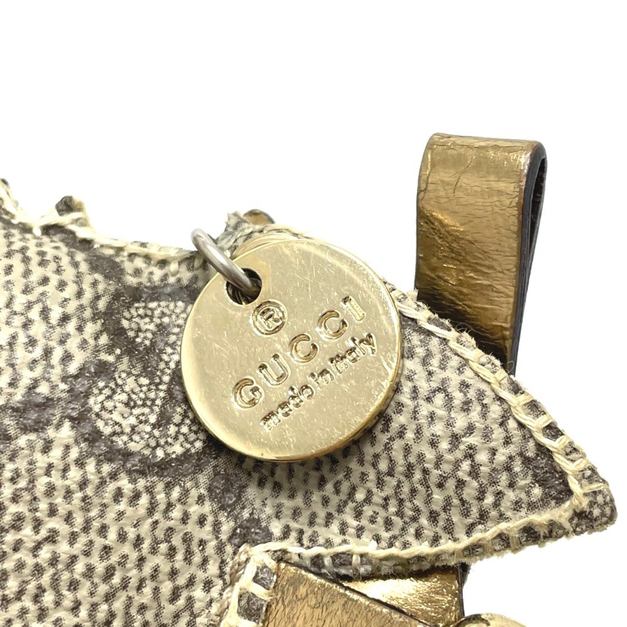 Charm GG Supreme Canvas Beige Handbag Charm