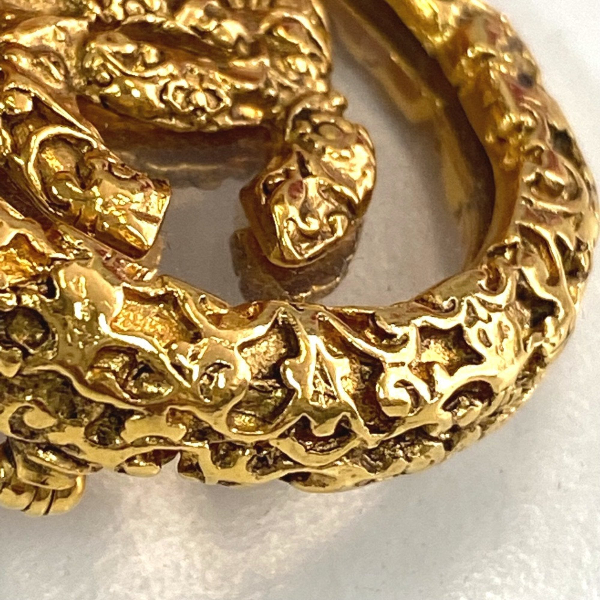CC Logo Circle Brooch Gold-Tone Metal