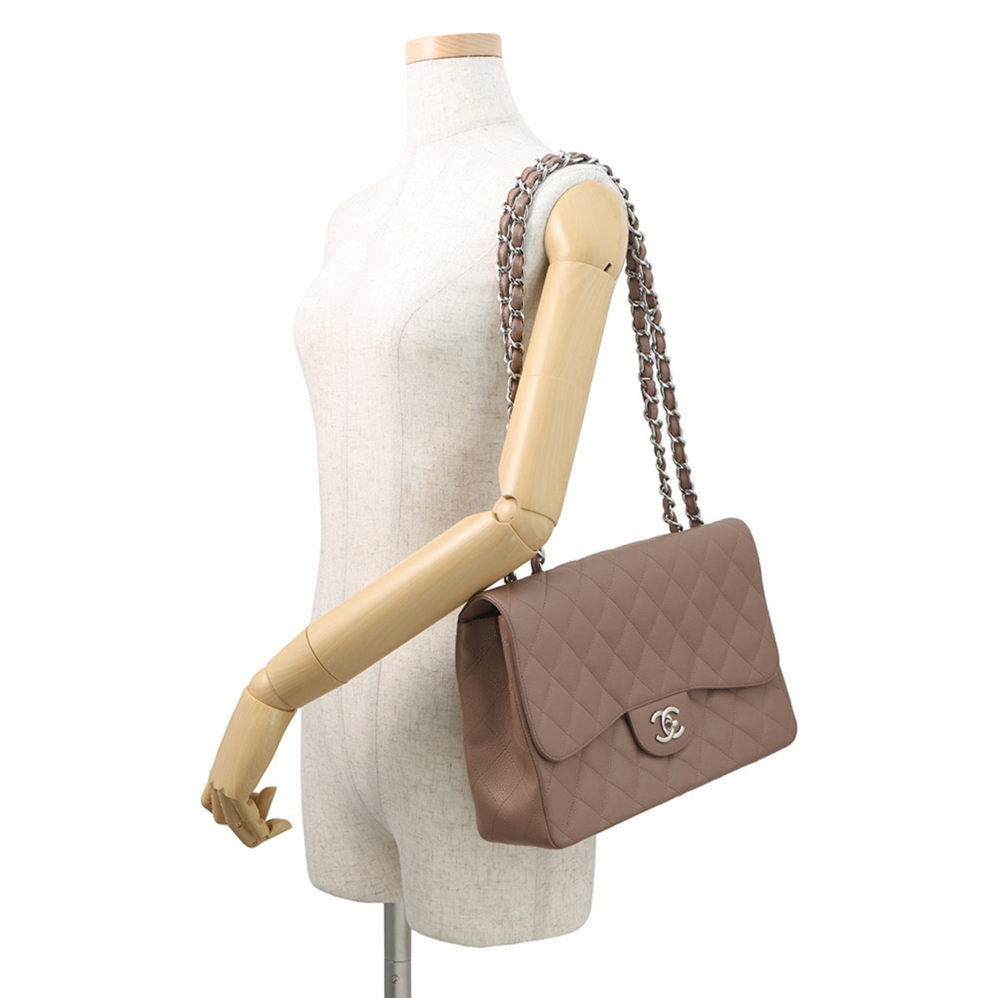 Classic Single Flap Bag Quilted Caviar Jumbo