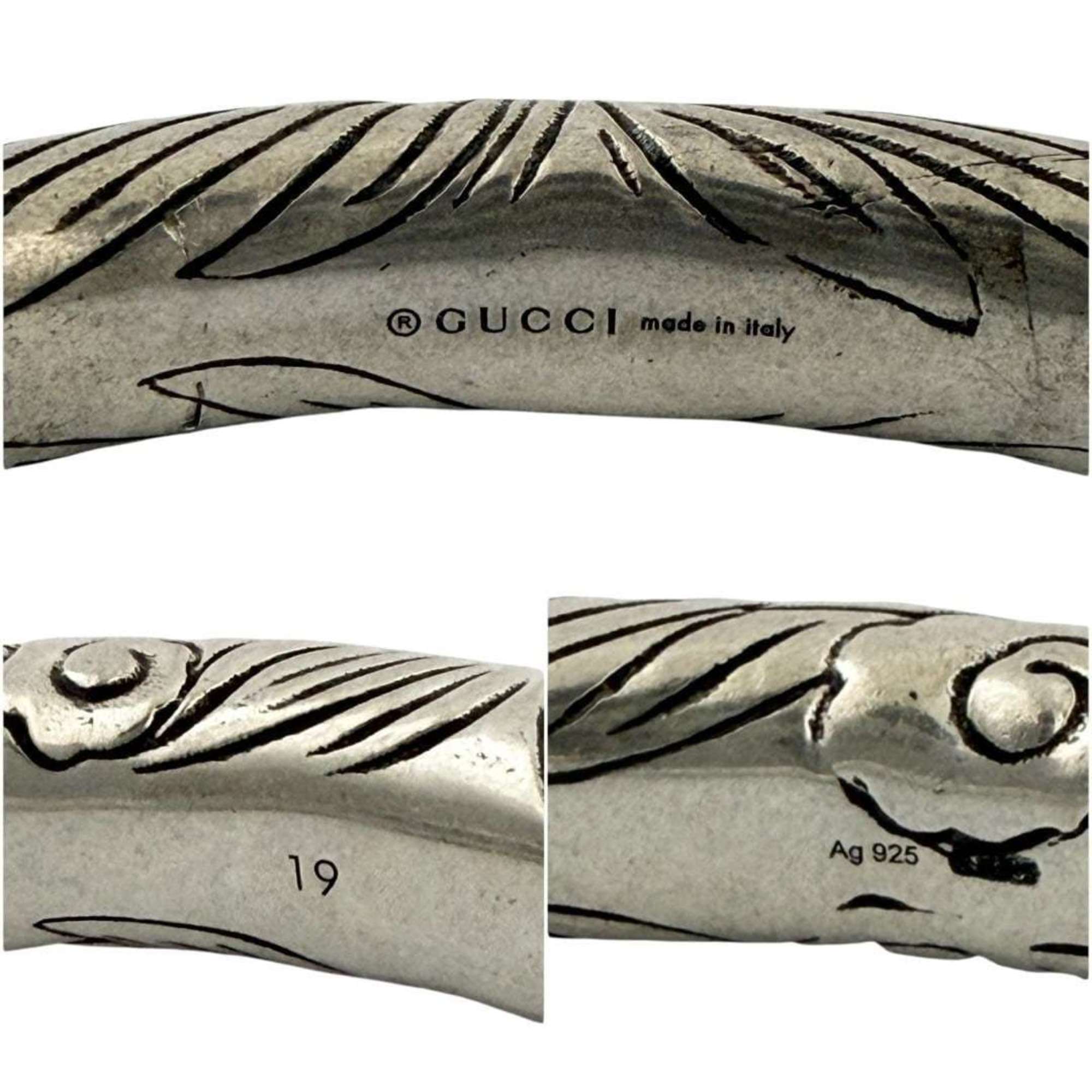 Anger Forest Wolf Bangle Sterling Silver Bracelet