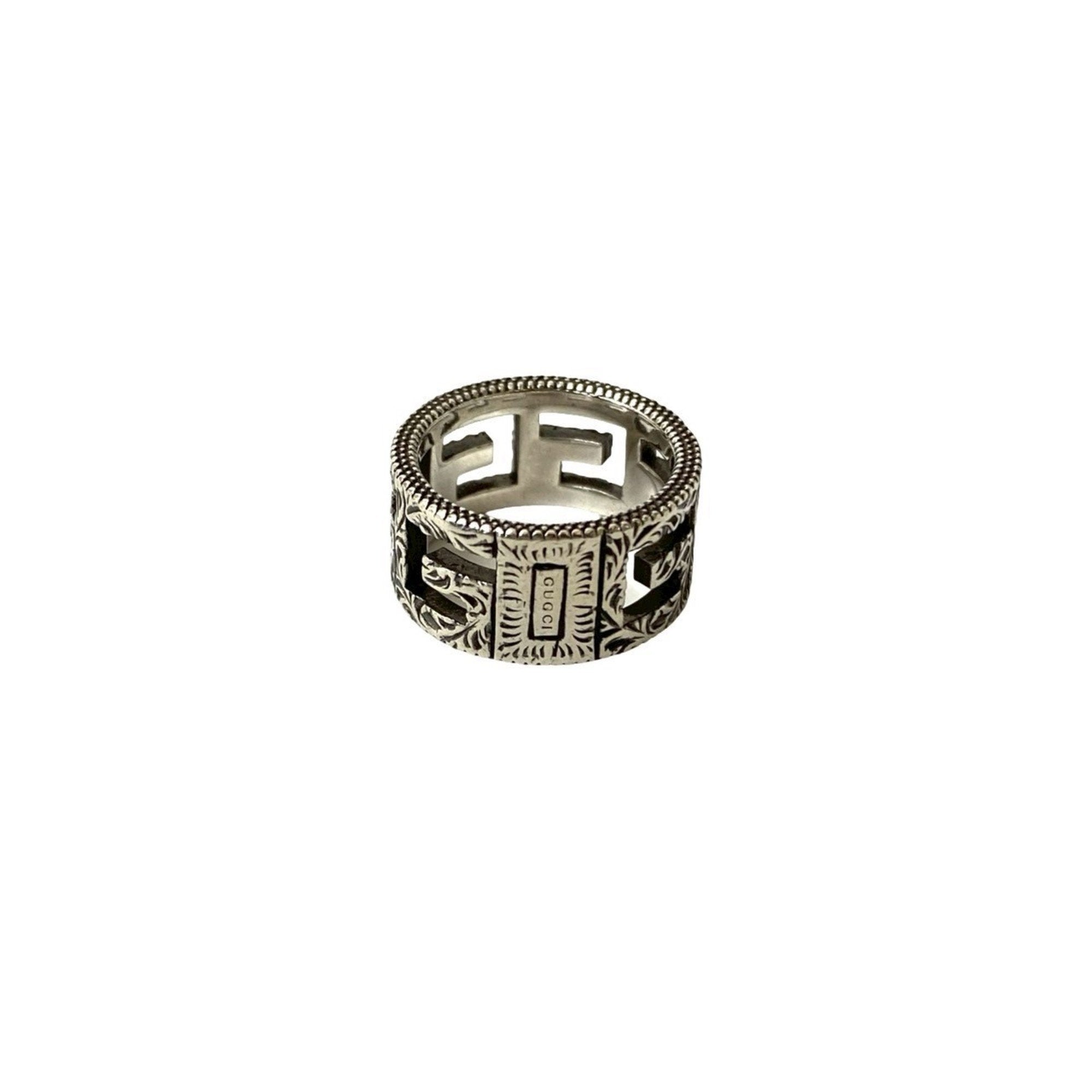 Square G Arabesque Ring Sterling Silver