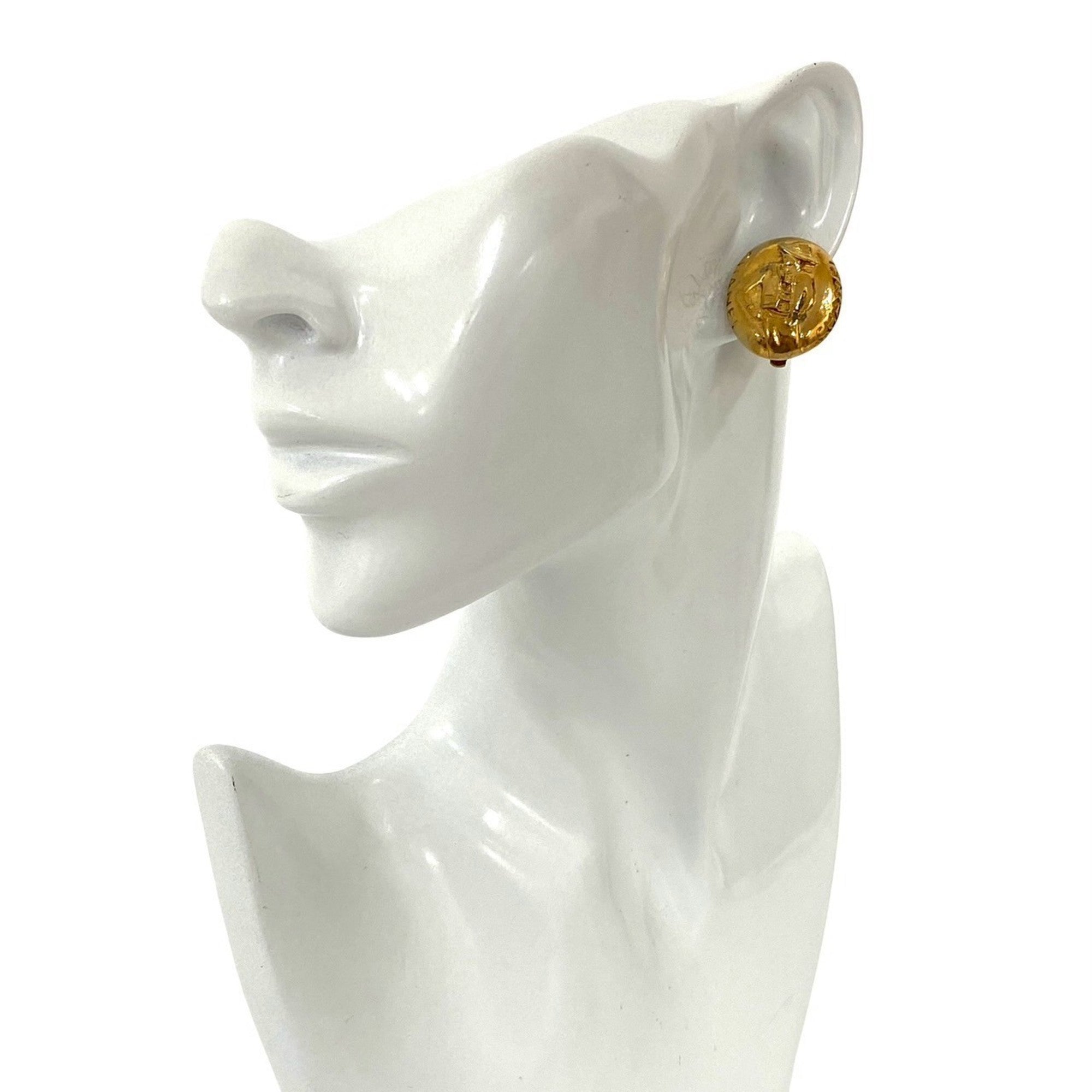 Vintage Earrings Gold-Tone Metal