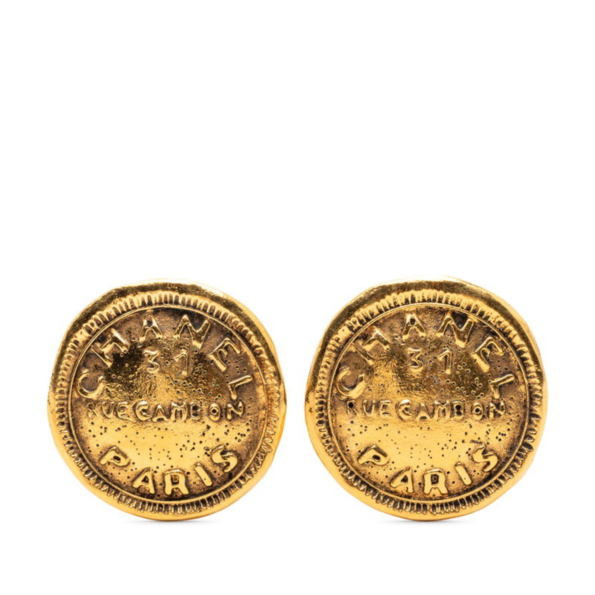Earrings Gold-Tone Metal