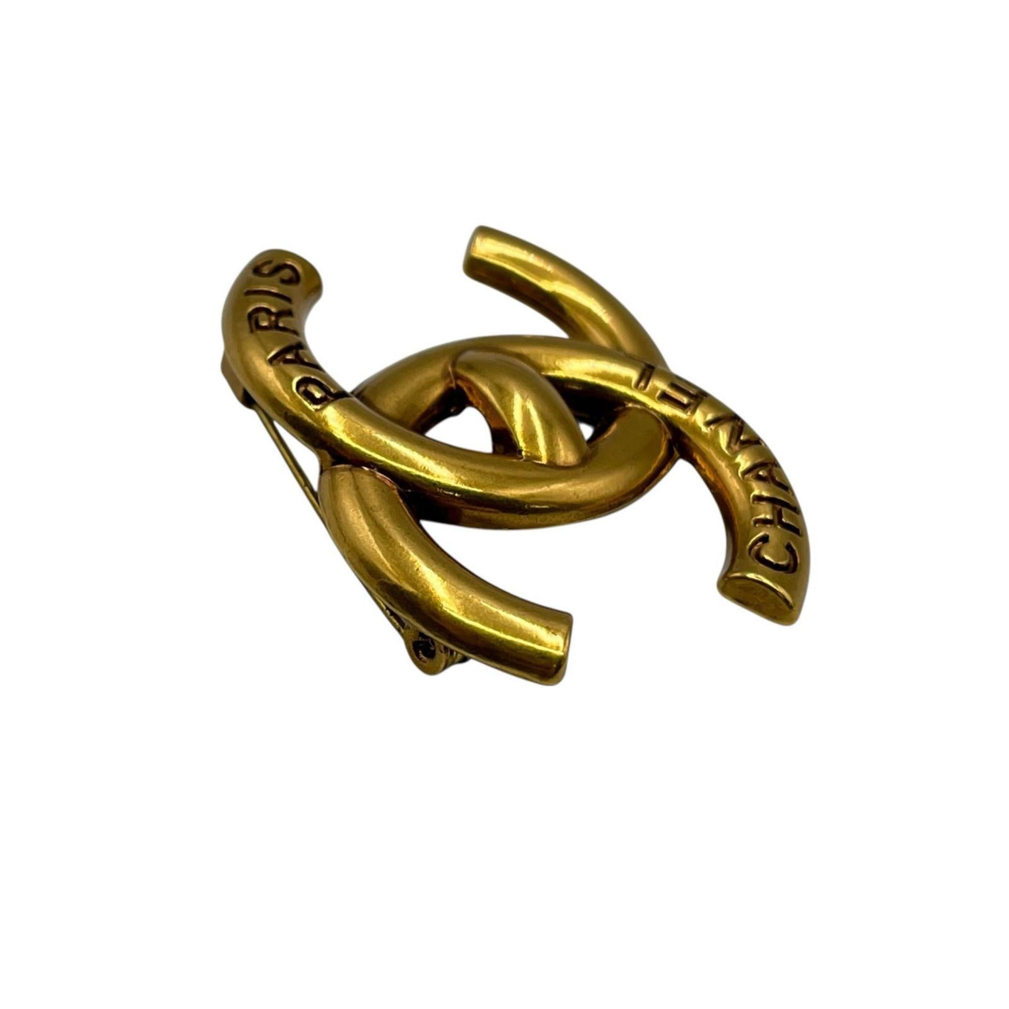 CC Logo Brooch Metal