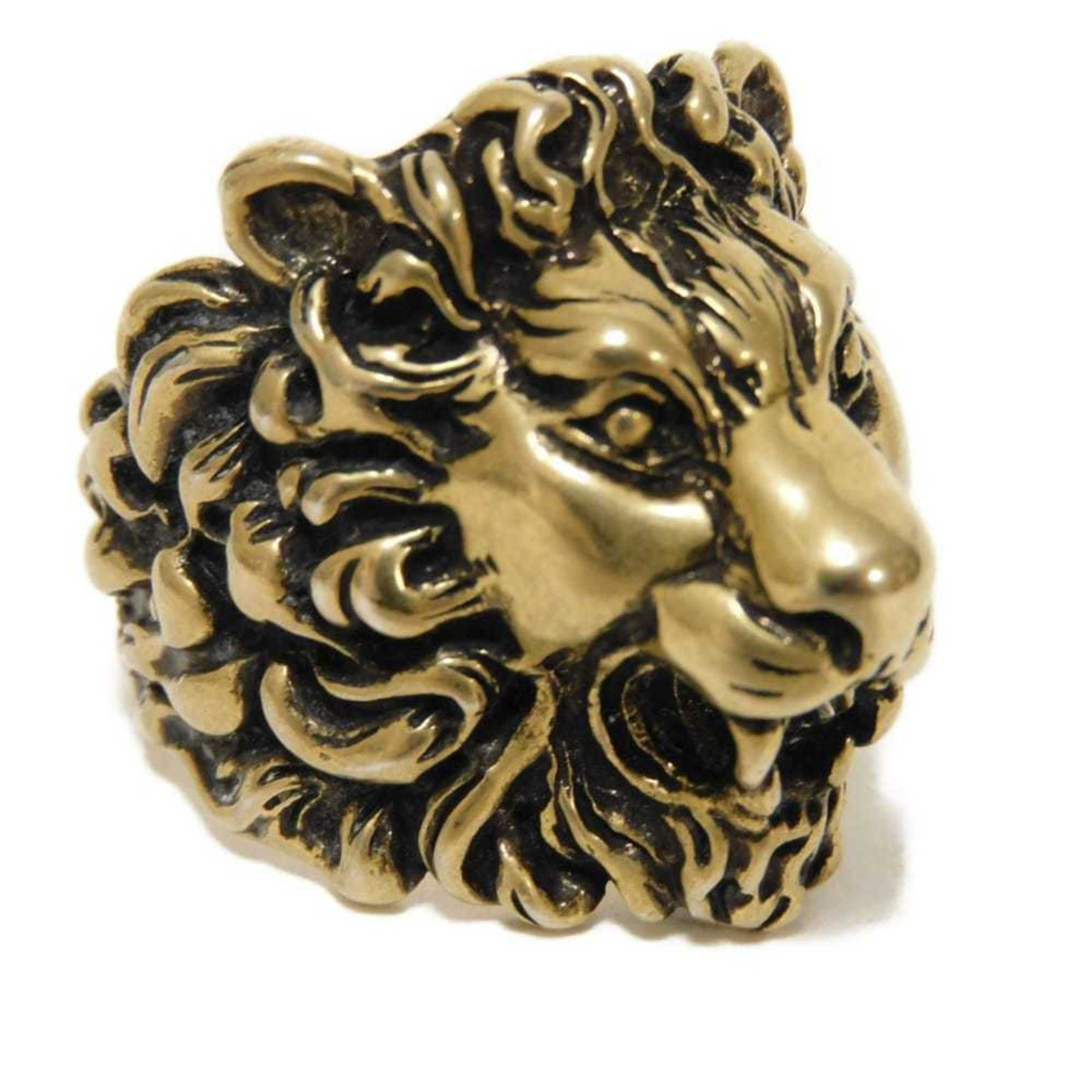 Lion Head Ring Gold