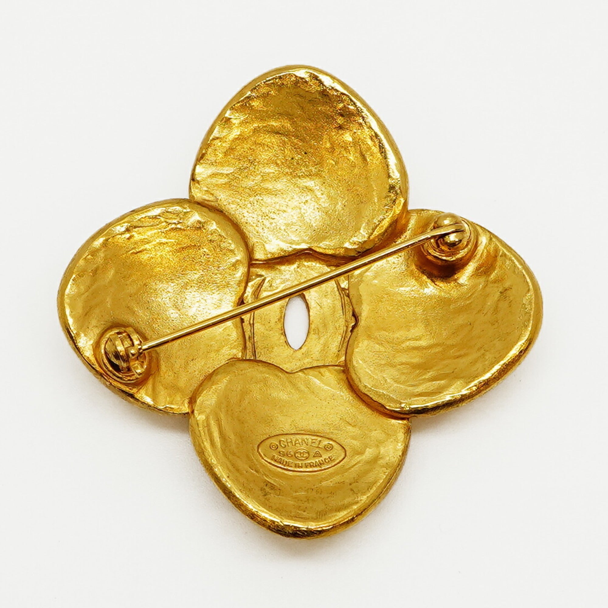 CC Logo Flower Brooch Metal