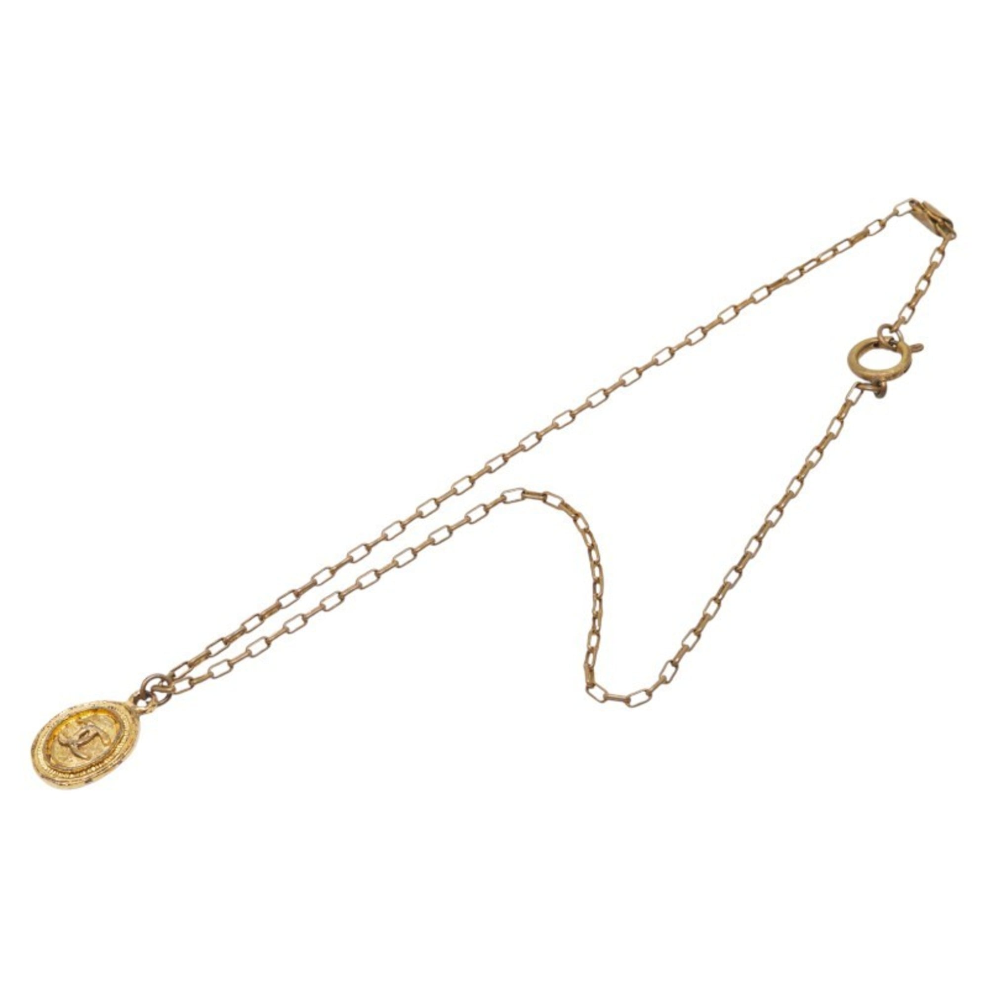 CC Logo Pendant Necklace Metal