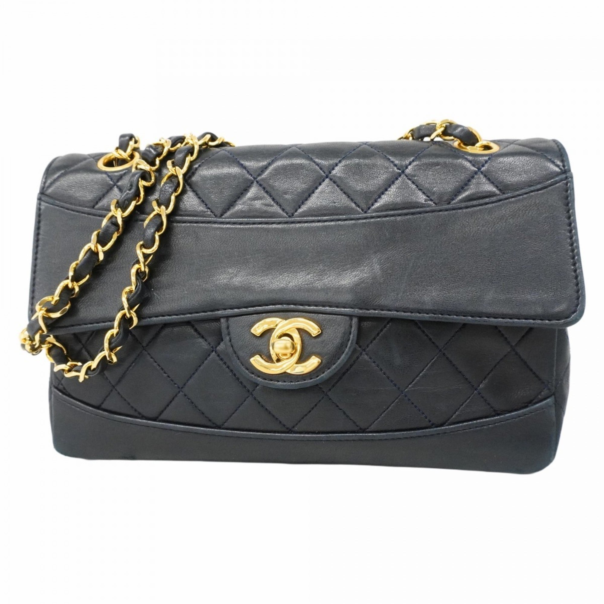 Vintage CC Chain Flap Bag Quilted Lambskin Medium